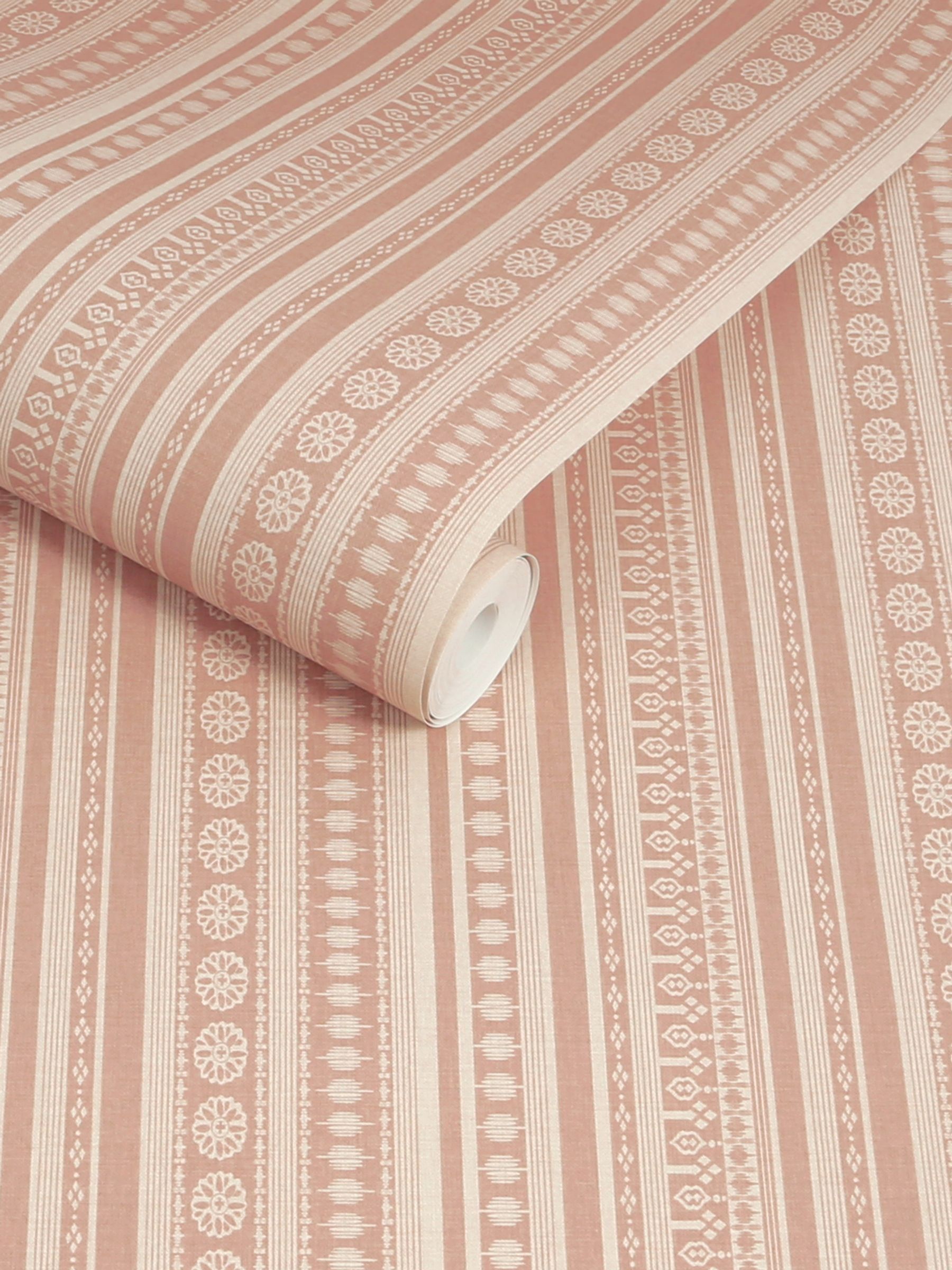 Pink Decorative Stripe 10M Wallpaper - Image 3 of 5