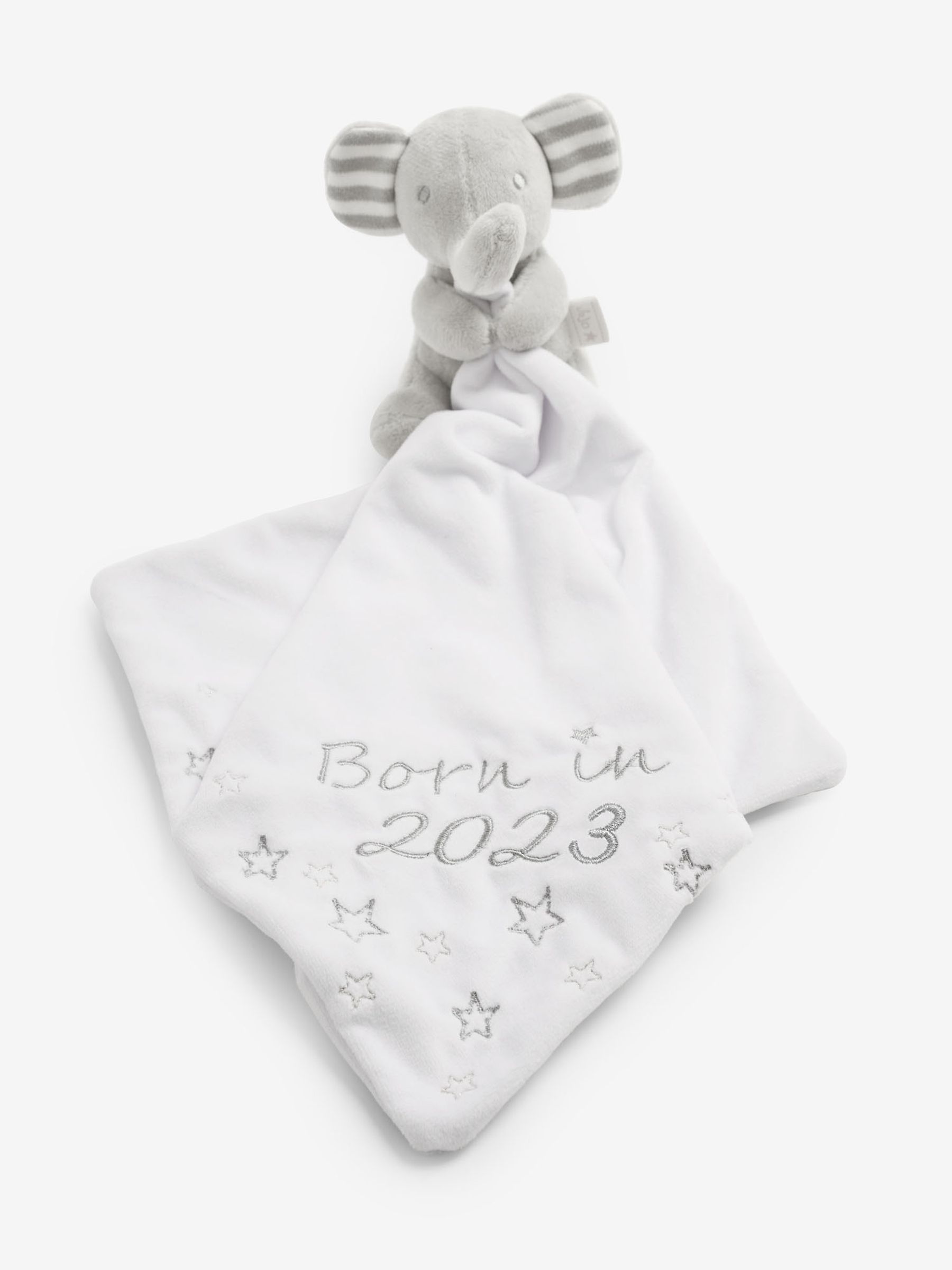 Grey Born in 2023 Elephant Comforter - Image 2 of 3