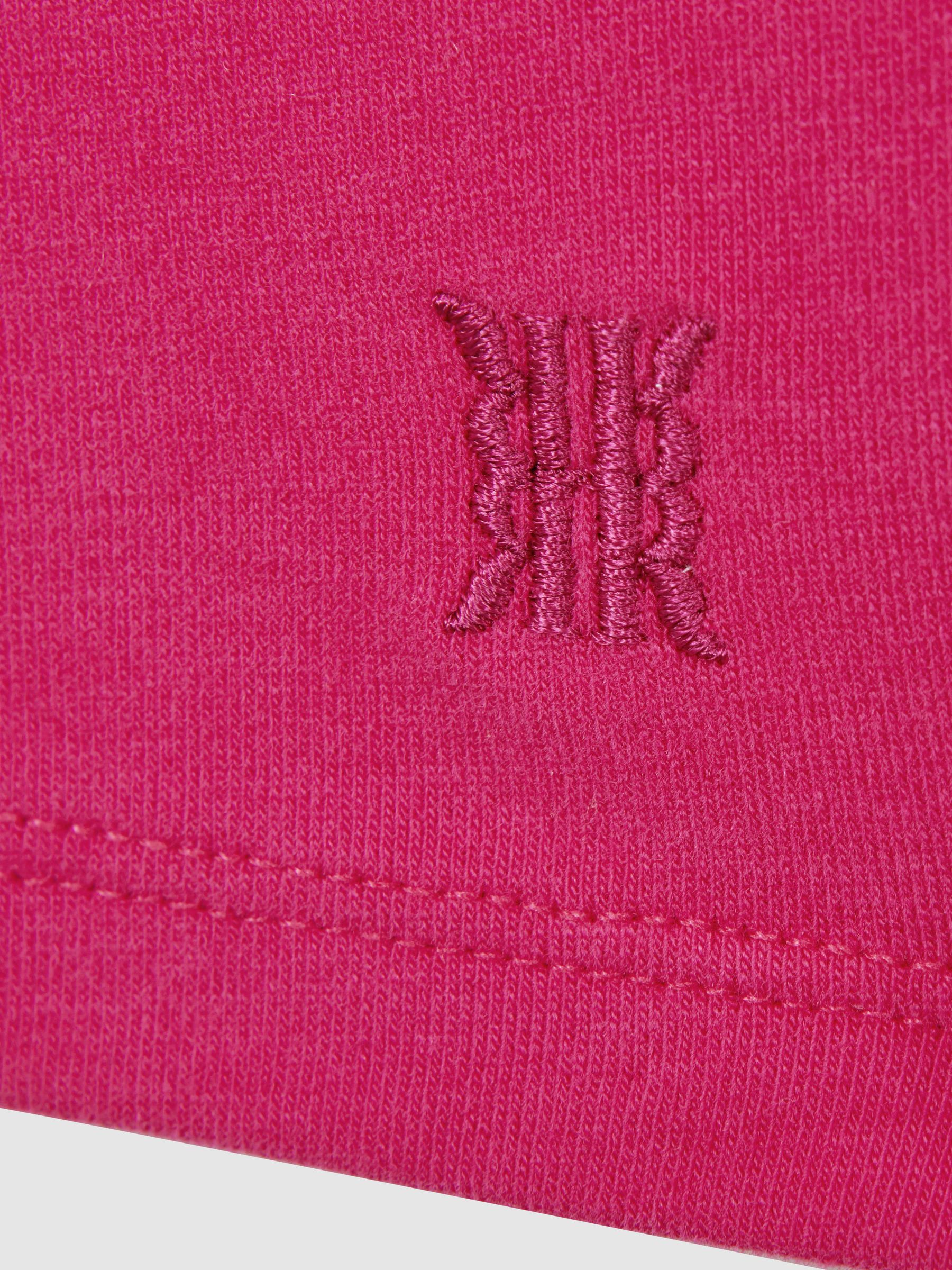 9-14 yrs Cotton Blend Roll Neck Top in Bright Pink - Image 5 of 5