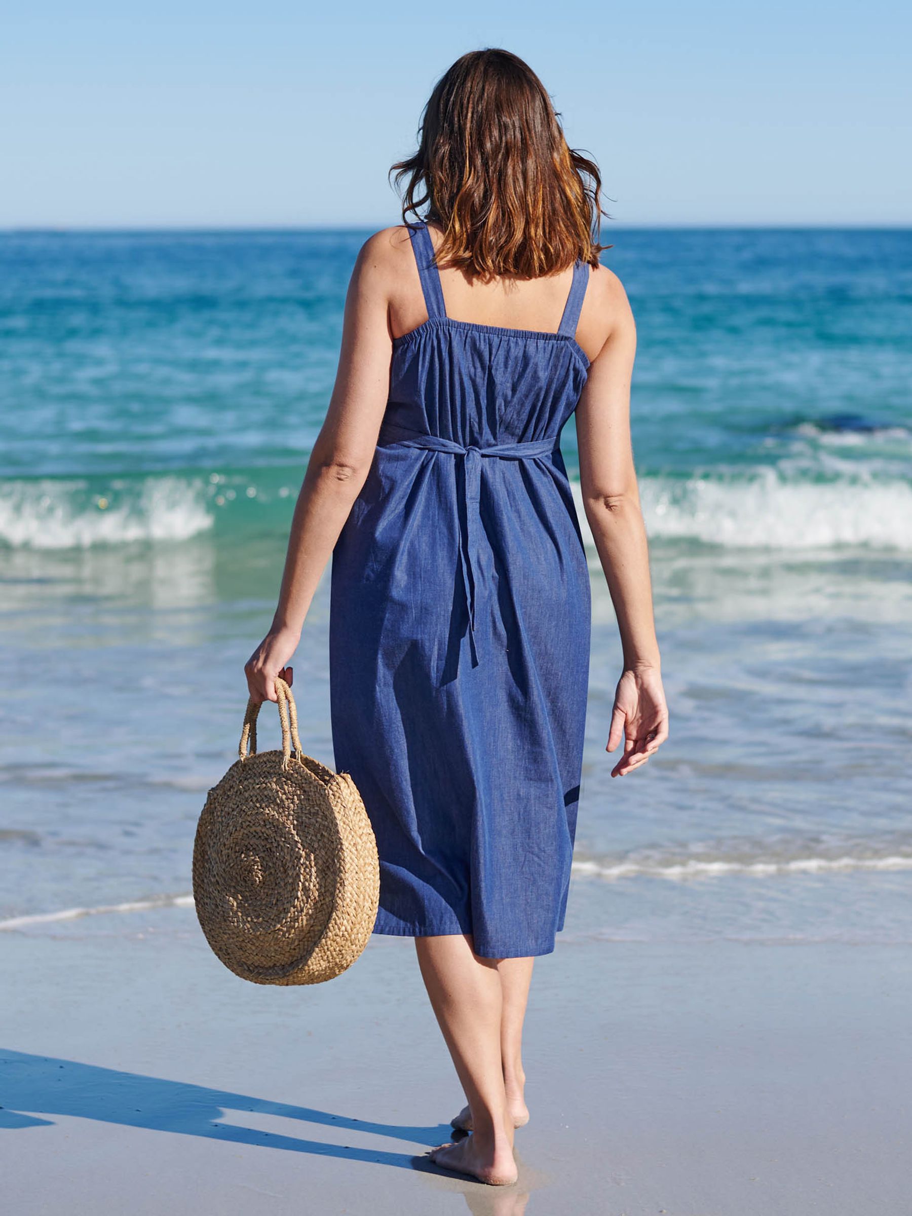 Chambray Maternity & Nursing Dress - Image 2 of 7