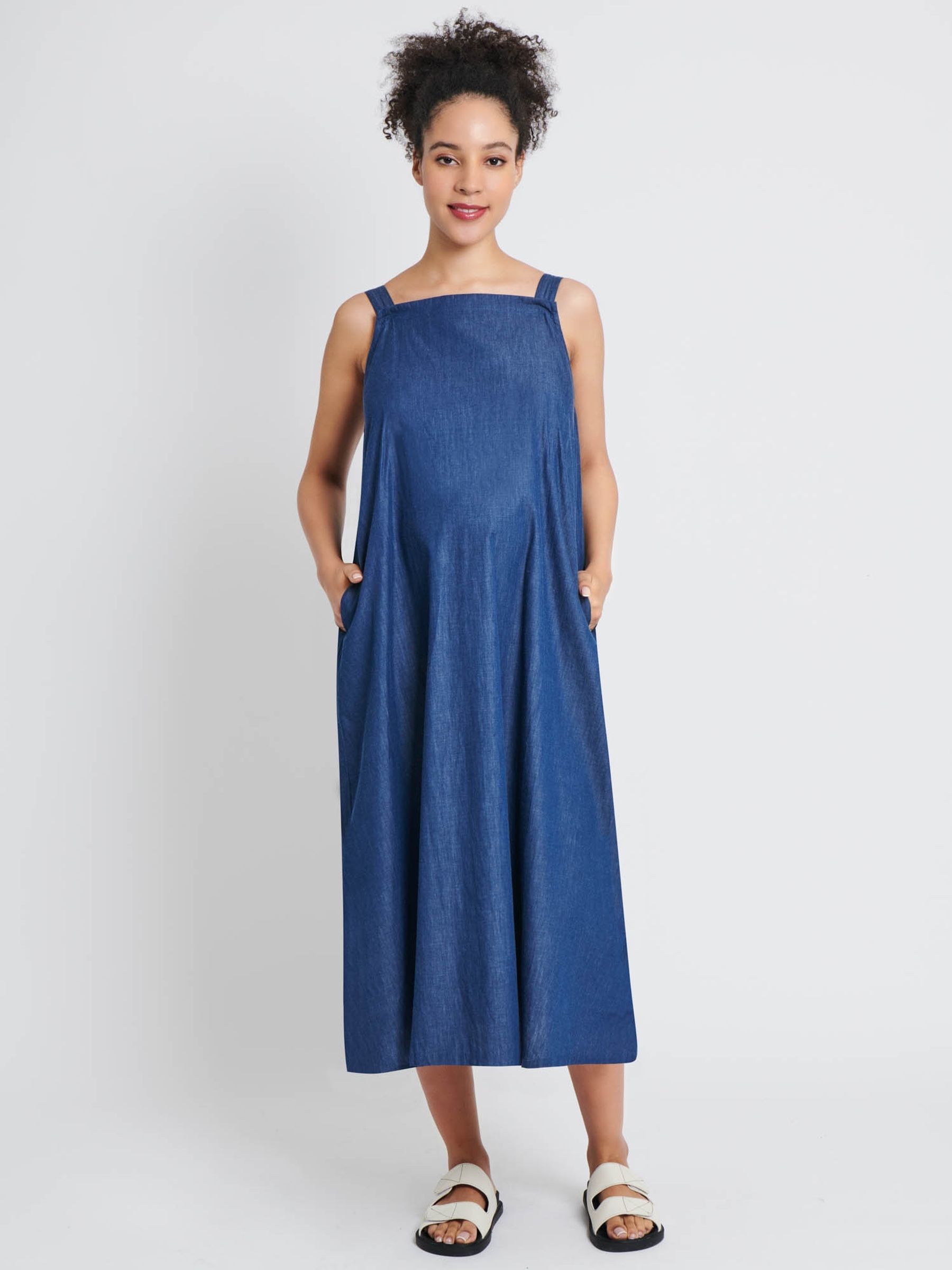 Chambray Maternity & Nursing Dress - Image 5 of 7