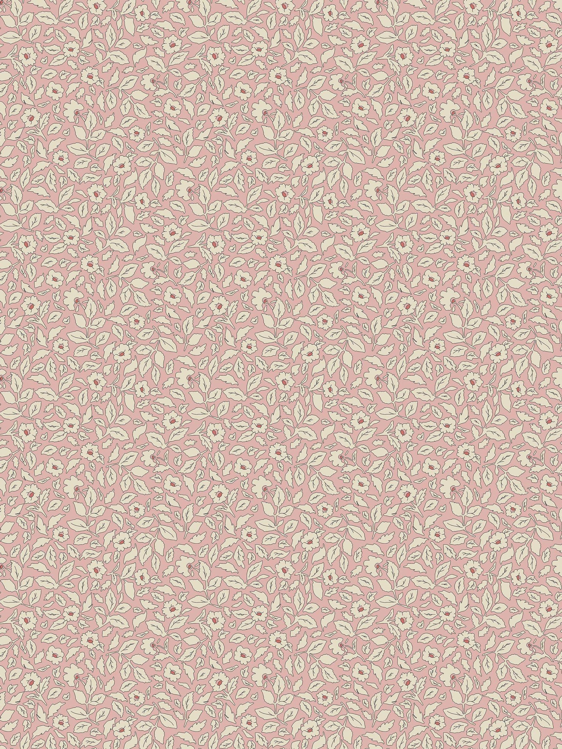 Pink Ditsy Floral Print 10M Wallpaper - Image 2 of 4 Pink Ditsy Floral Print 10M Wallpaper - Image 2 of 4