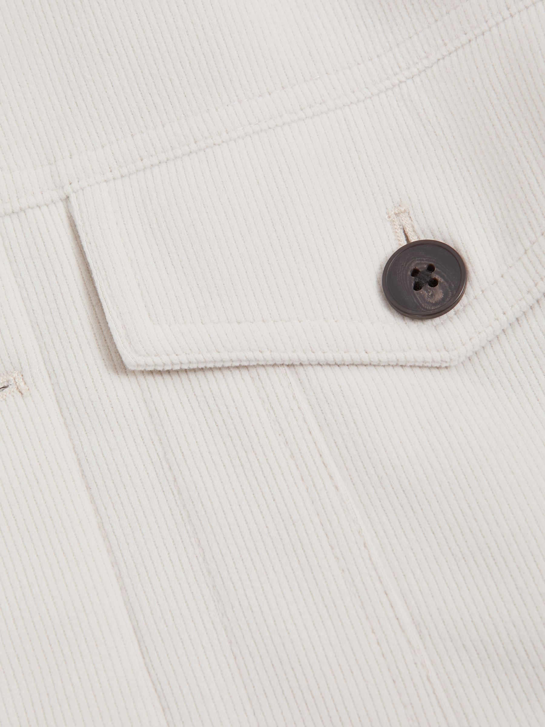 Corduroy Button Through Jacket in Ecru - Image 6 of 6