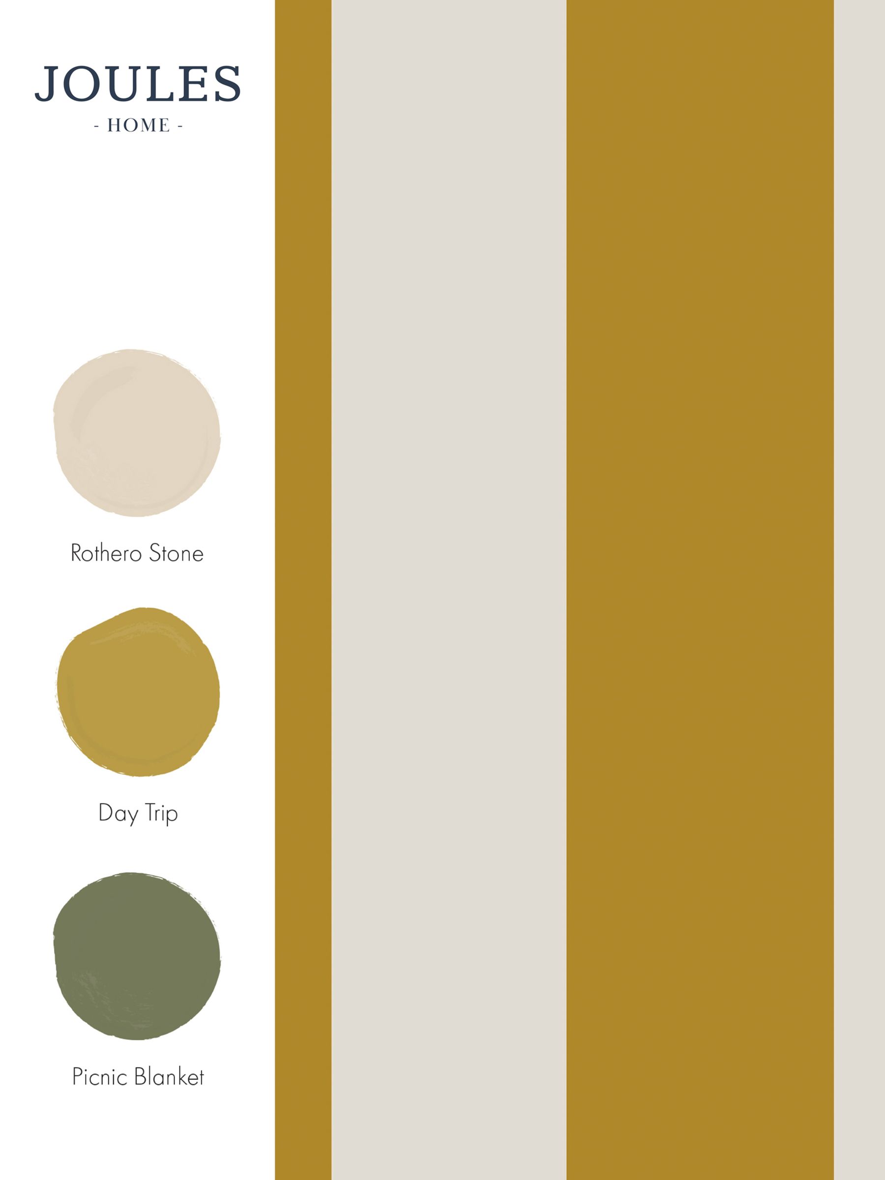 Antique Gold Harborough Stripe 10M Wallpaper - Image 3 of 3