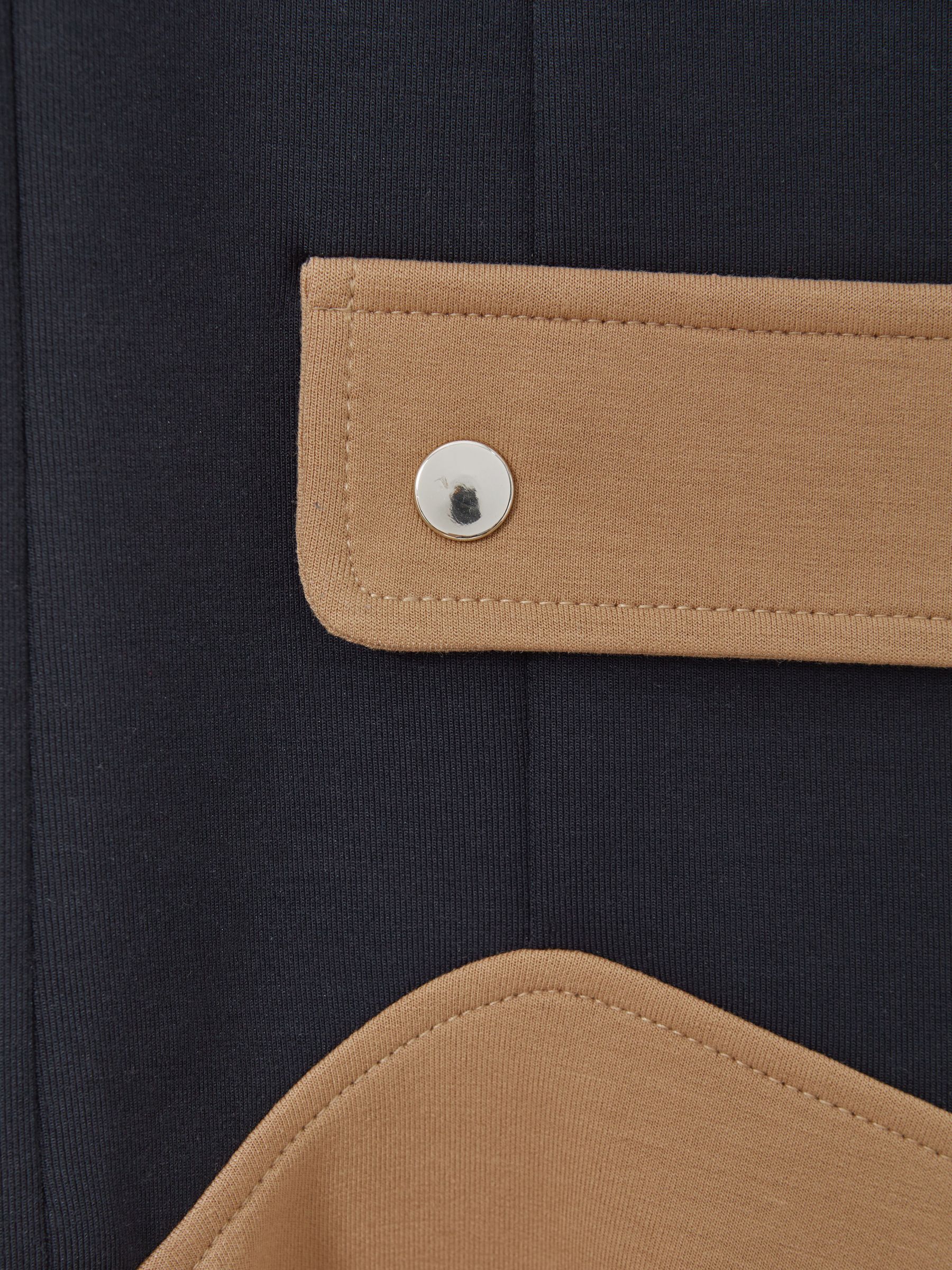 4-9 yrs Contrast Flared Dress in Navy - Image 6 of 6