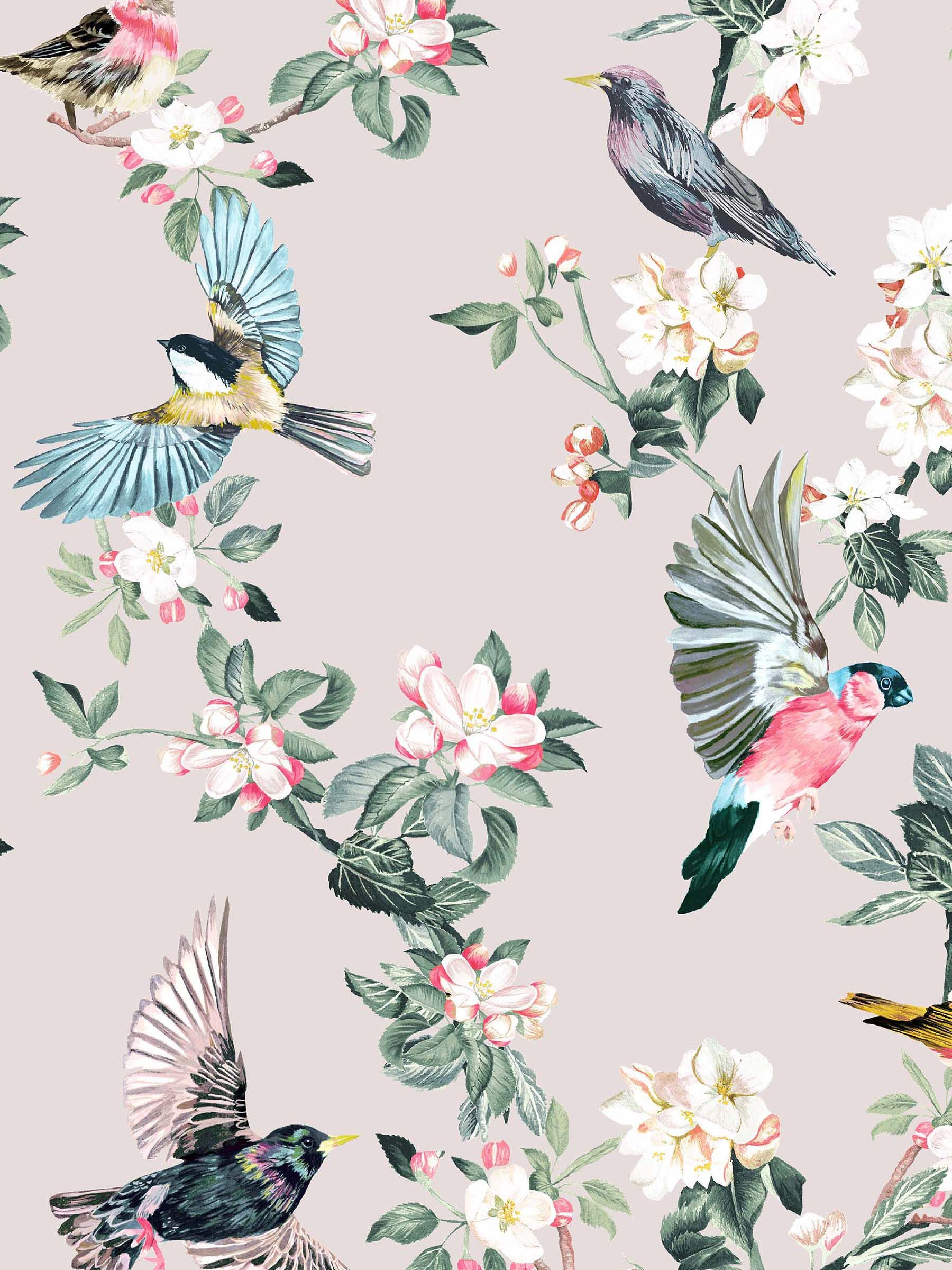 Green Handford Garden Birds Wallpaper - Image 2 of 5