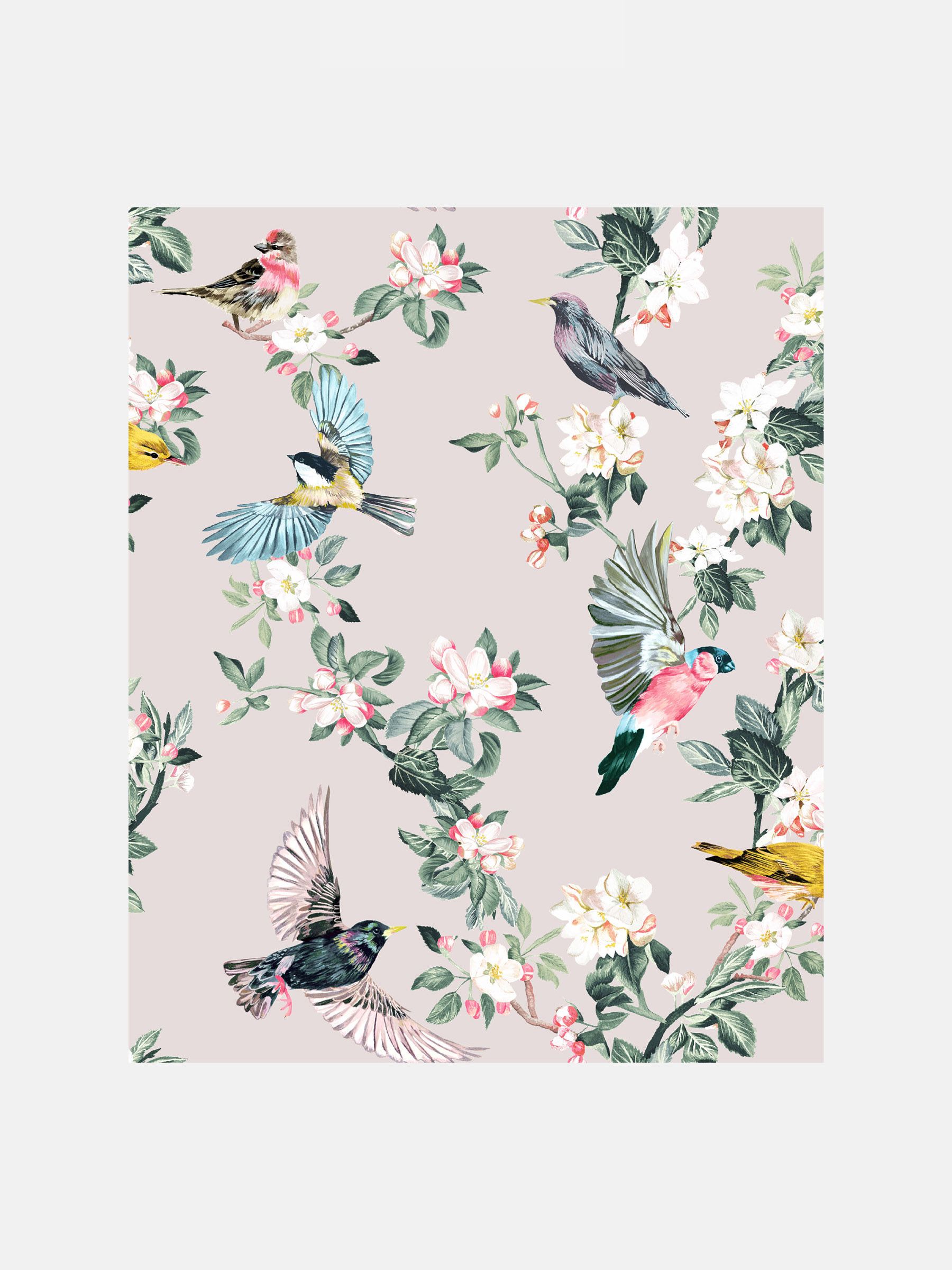 Green Handford Garden Birds Wallpaper - Image 3 of 5