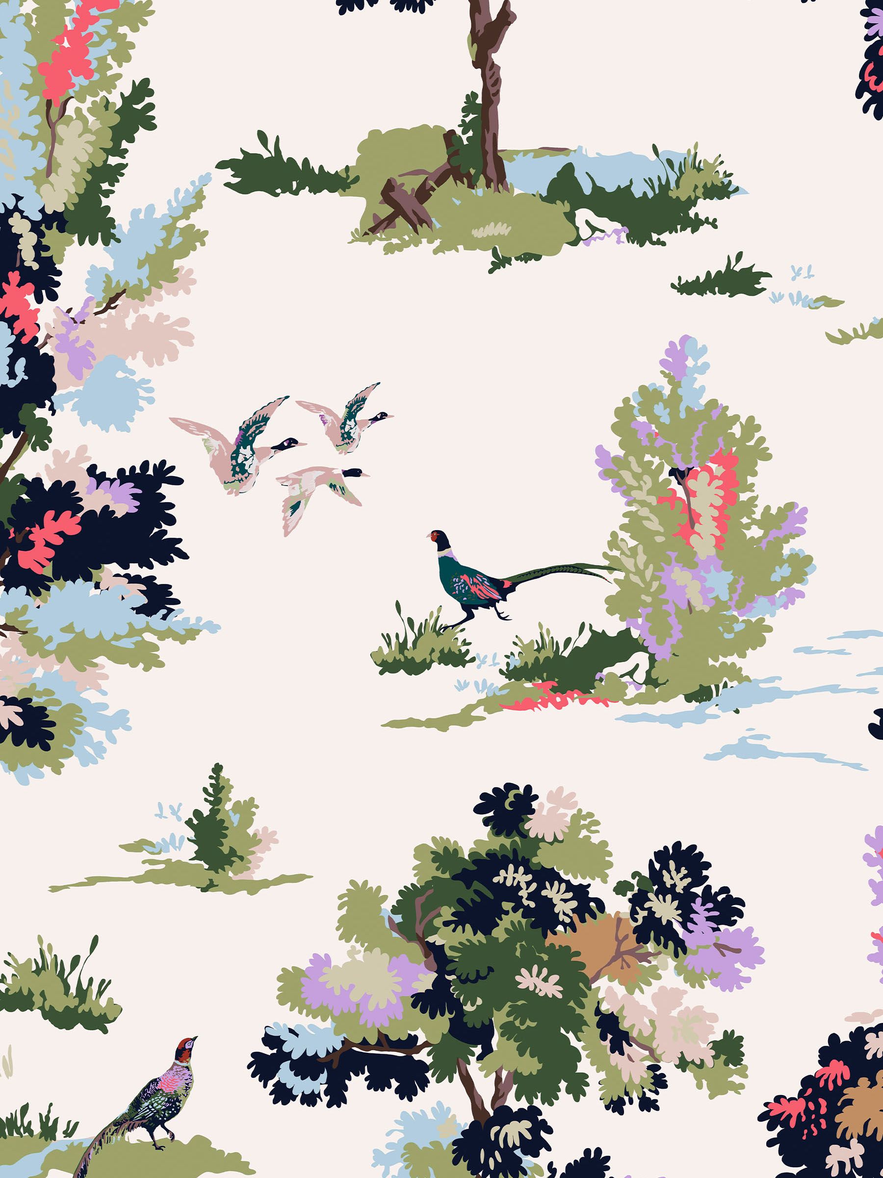 Grey Woodland Scene Wallpaper - Image 2 of 4