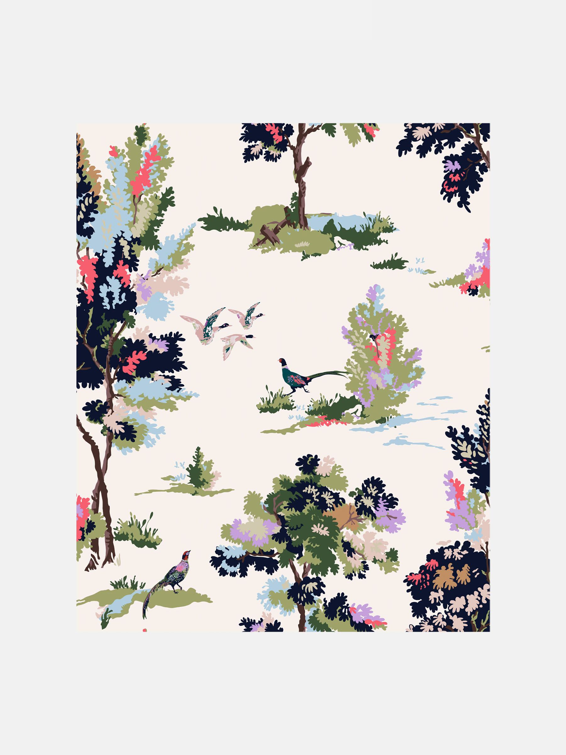 Grey Woodland Scene Wallpaper - Image 3 of 4