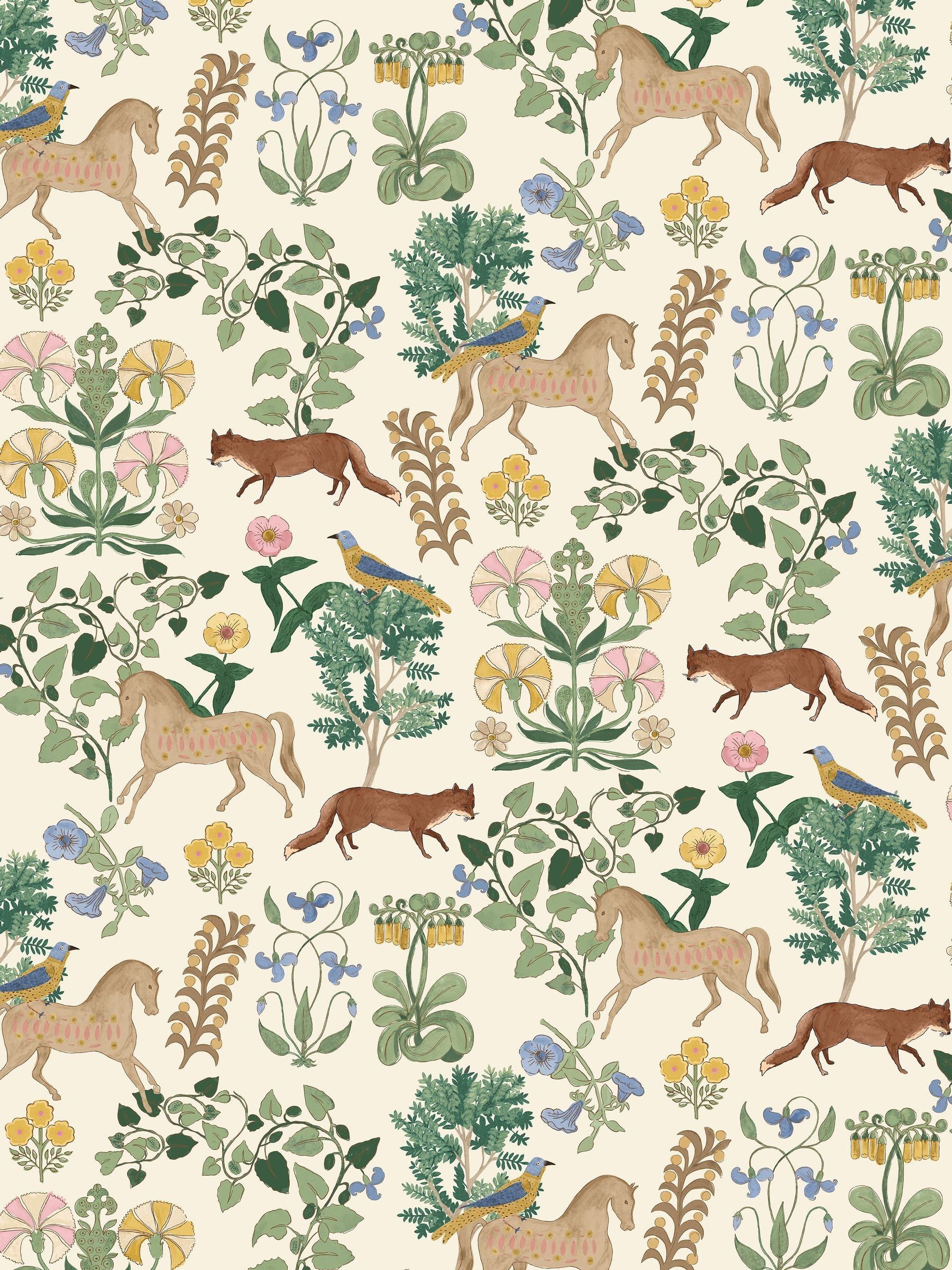 Multi Folk Forest Floral 10M Wallpaper - Image 3 of 5