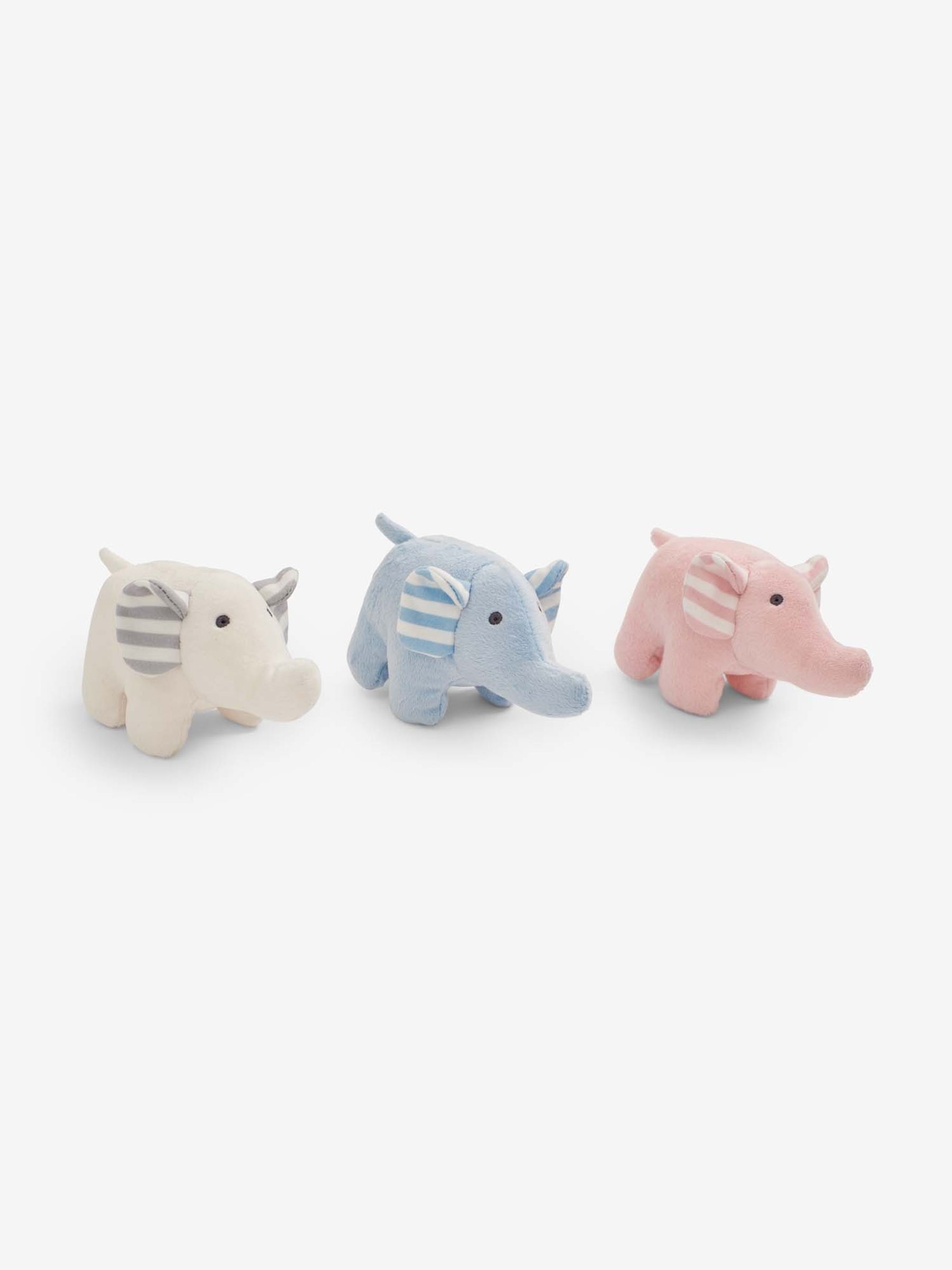 White Elephant Soft Rattle Toy - Image 3 of 3
