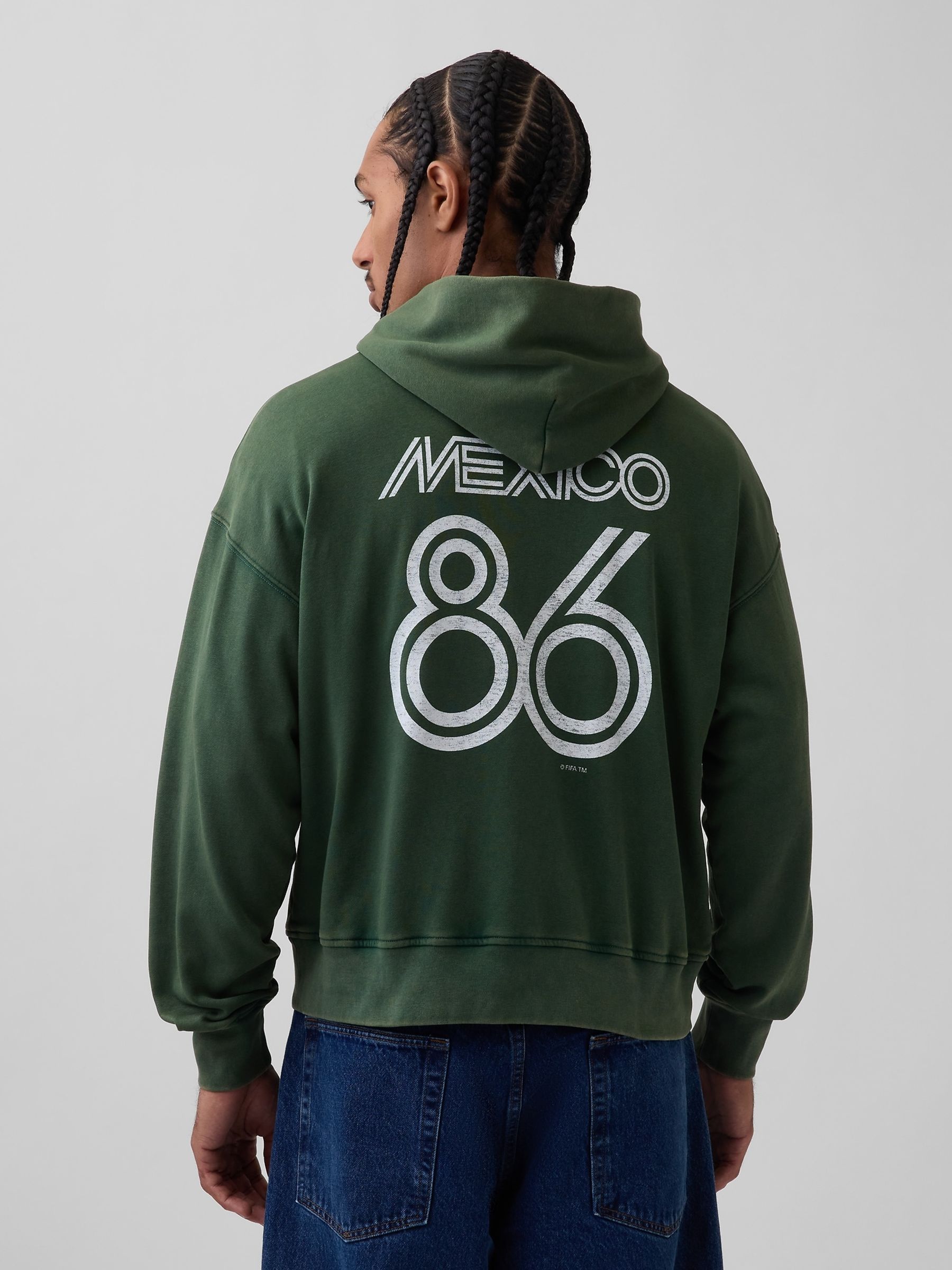 Green Mexico FIFA WORLD CUP™ Vintage Soft Oversized Hoodie - Image 2 of 5