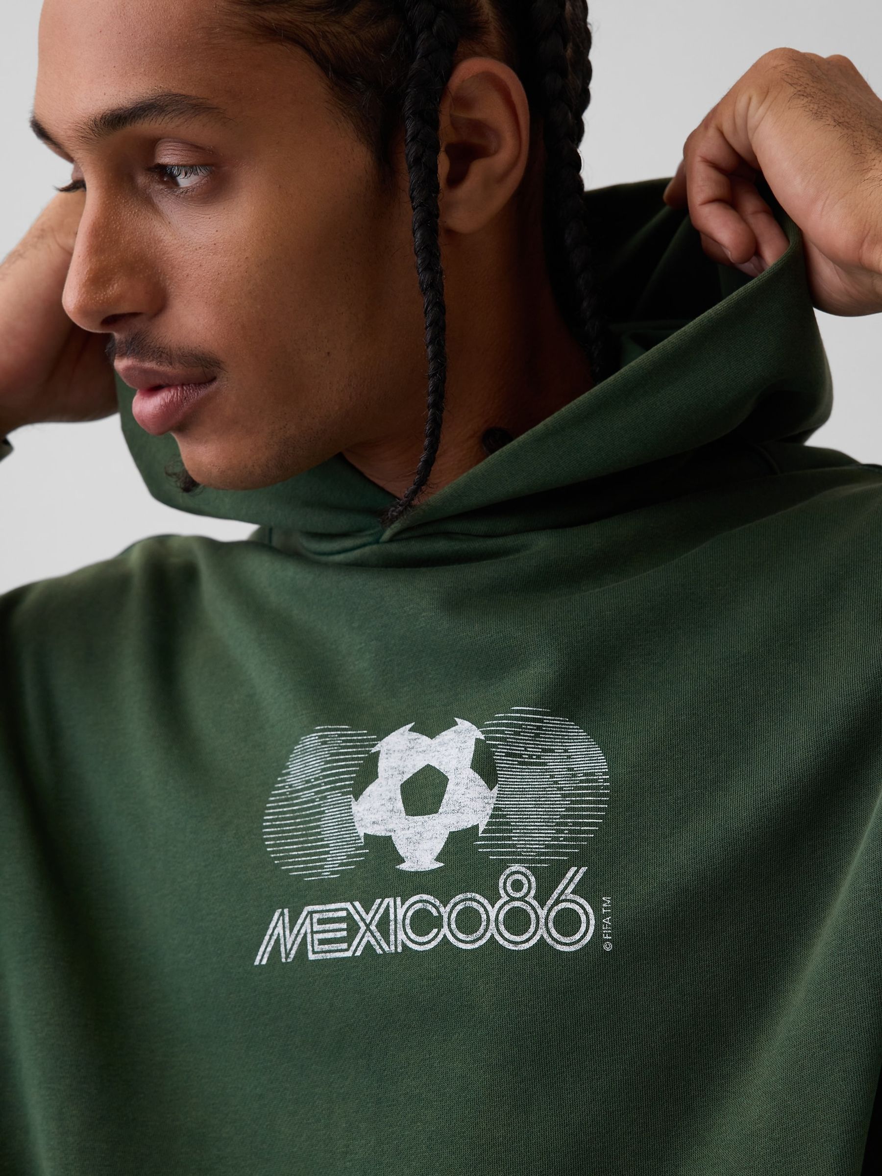 Green Mexico FIFA WORLD CUP™ Vintage Soft Oversized Hoodie - Image 4 of 5