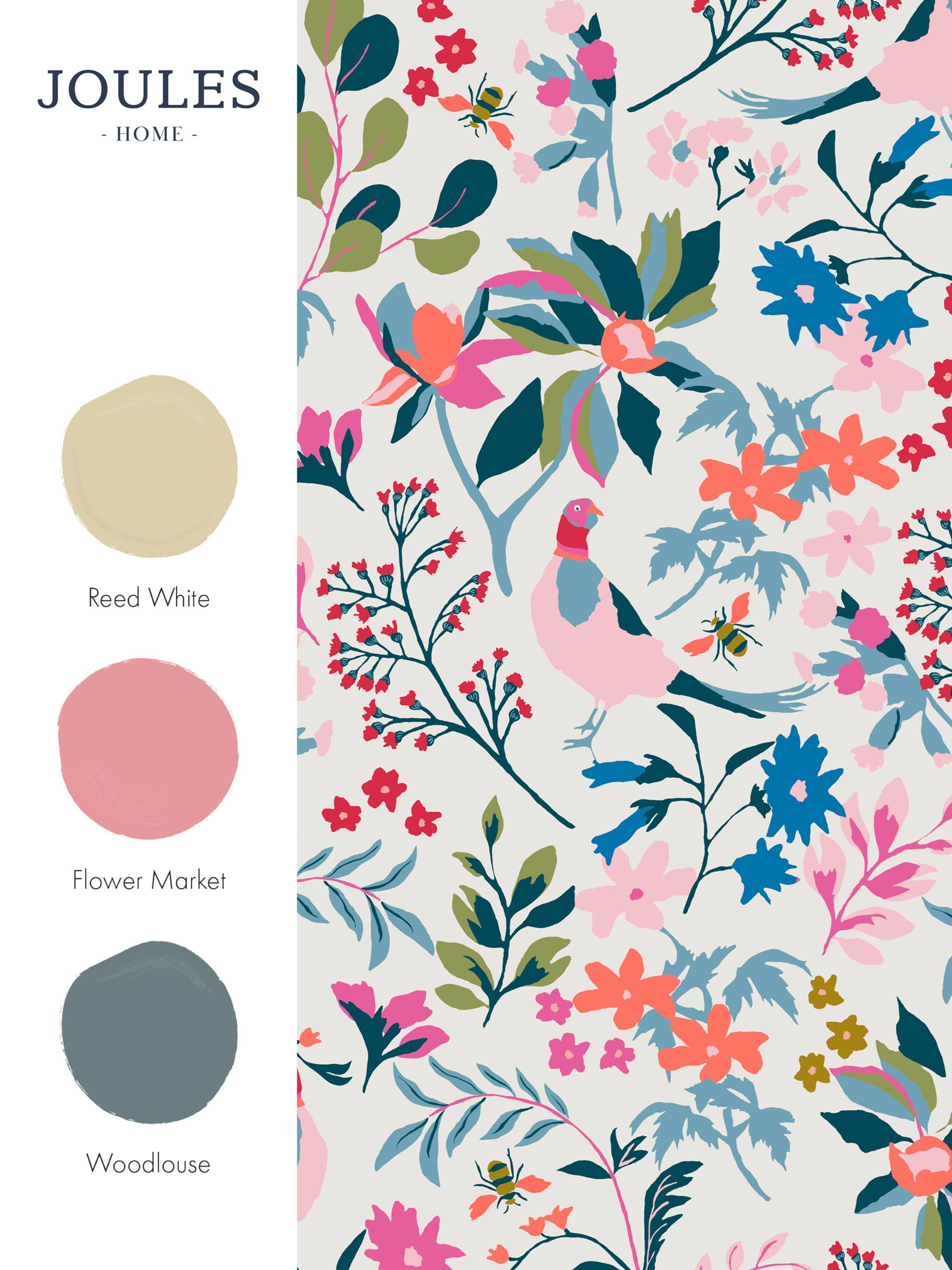 Pink Fields Edge Floral Wallpaper - Image 4 of 4