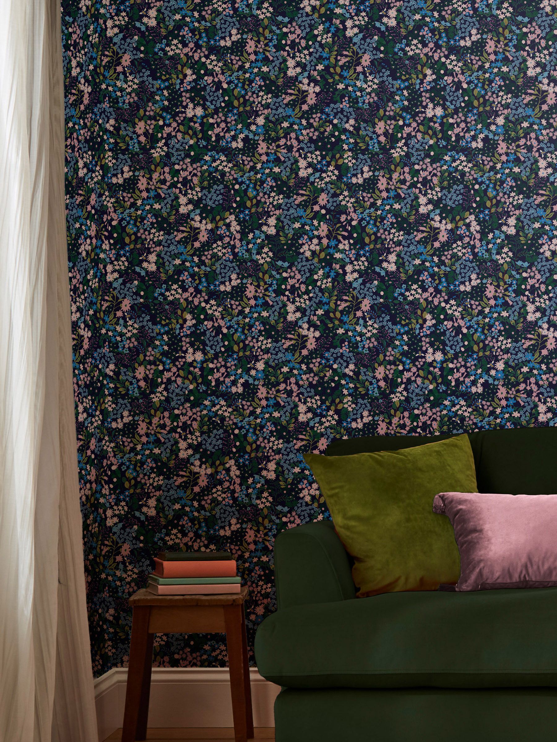 Blue Gilmorton Ditsy Wallpaper - Image 1 of 4 Blue Gilmorton Ditsy Wallpaper - Image 1 of 4