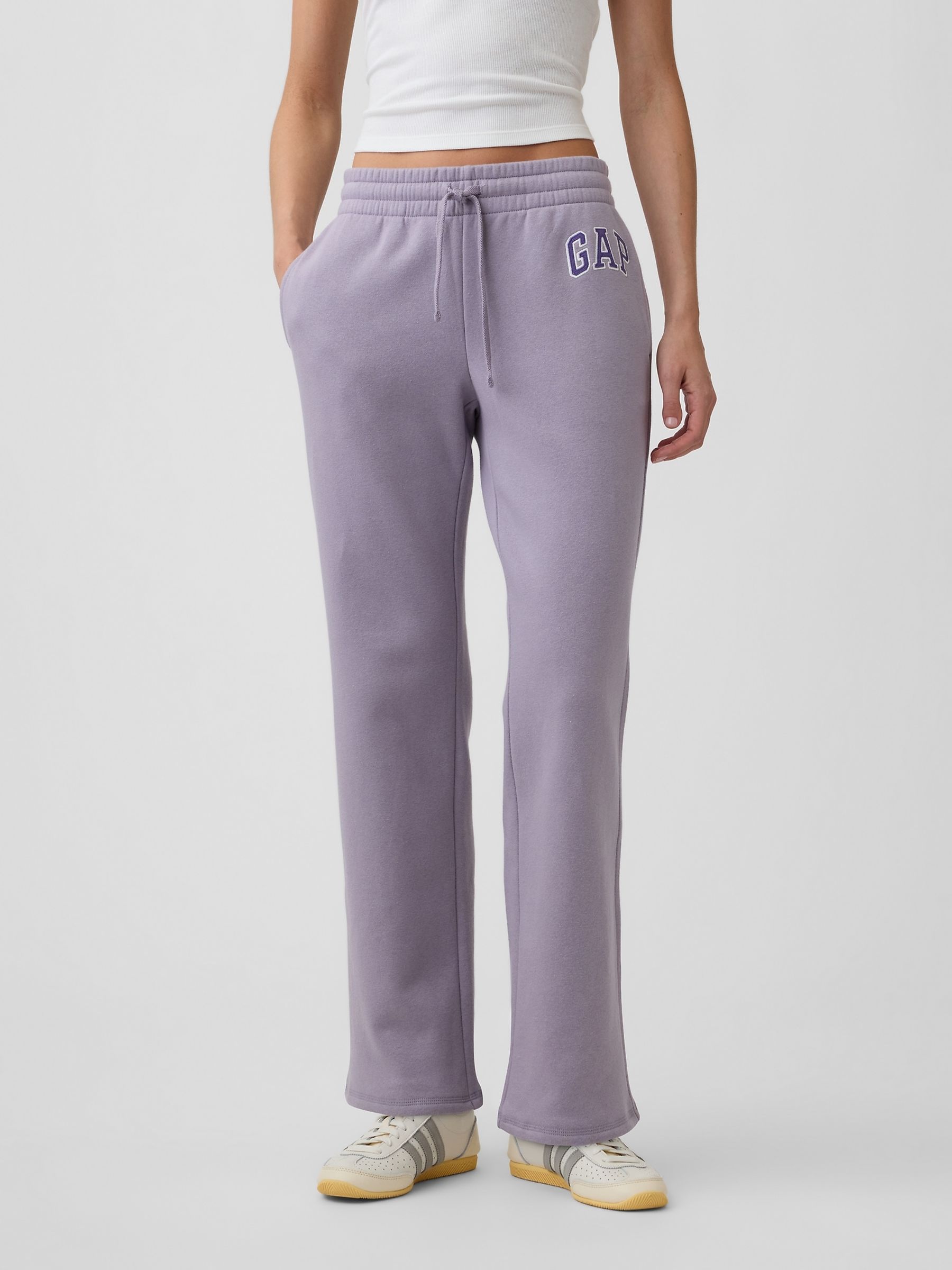 Lilac Purple Logo Straight Joggers - Image 1 of 5
