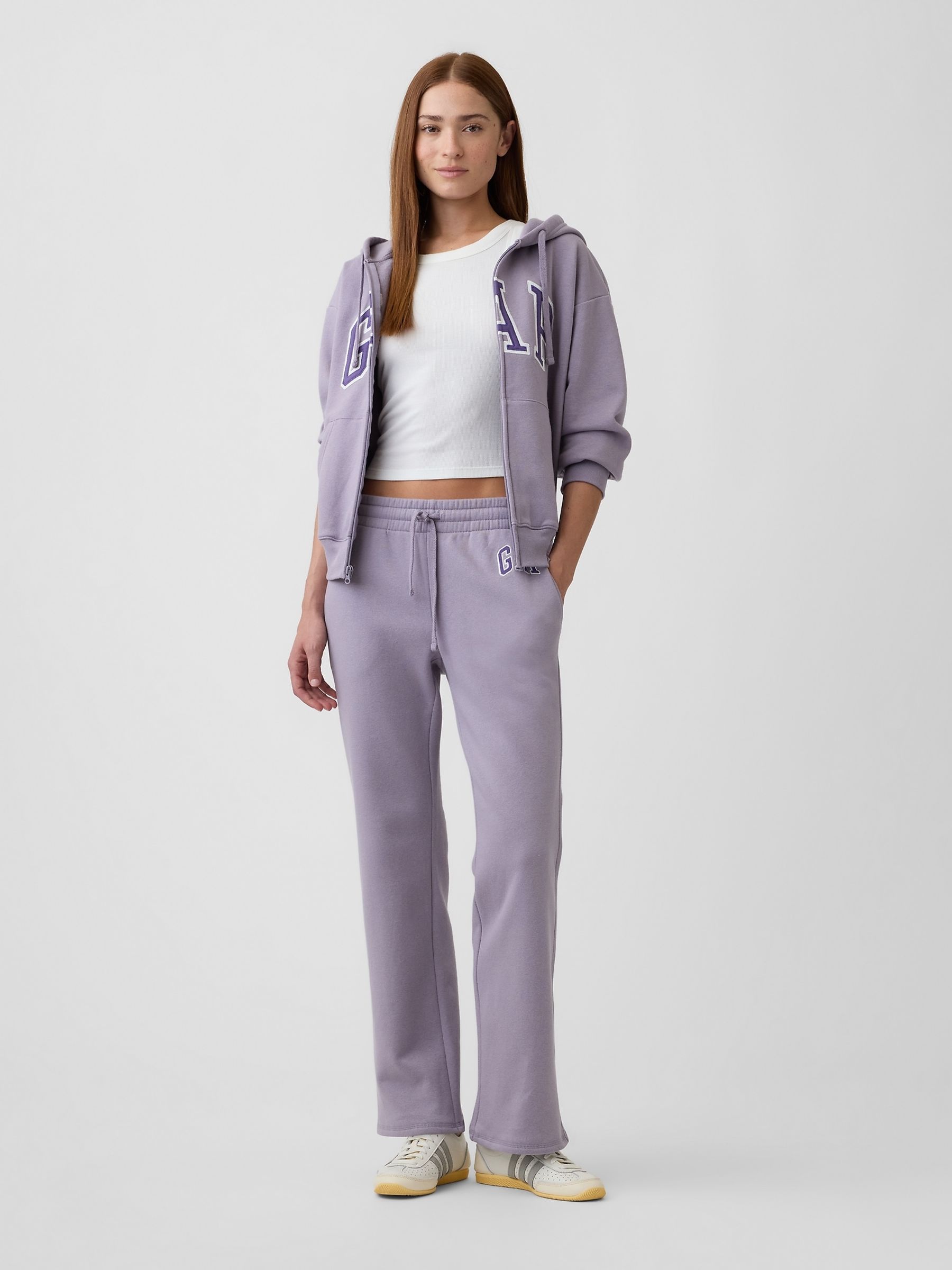 Lilac Purple Logo Straight Joggers - Image 3 of 5