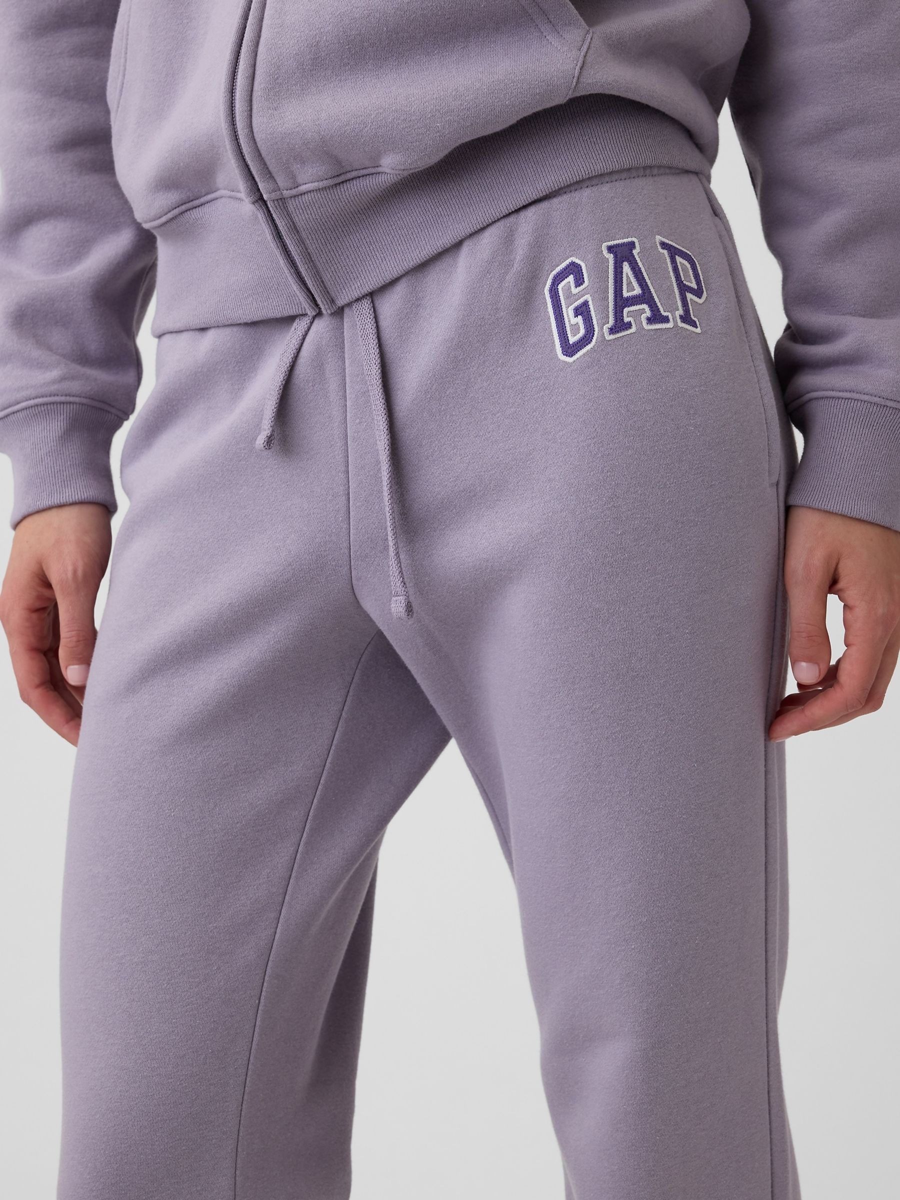 Lilac Purple Logo Straight Joggers - Image 4 of 5