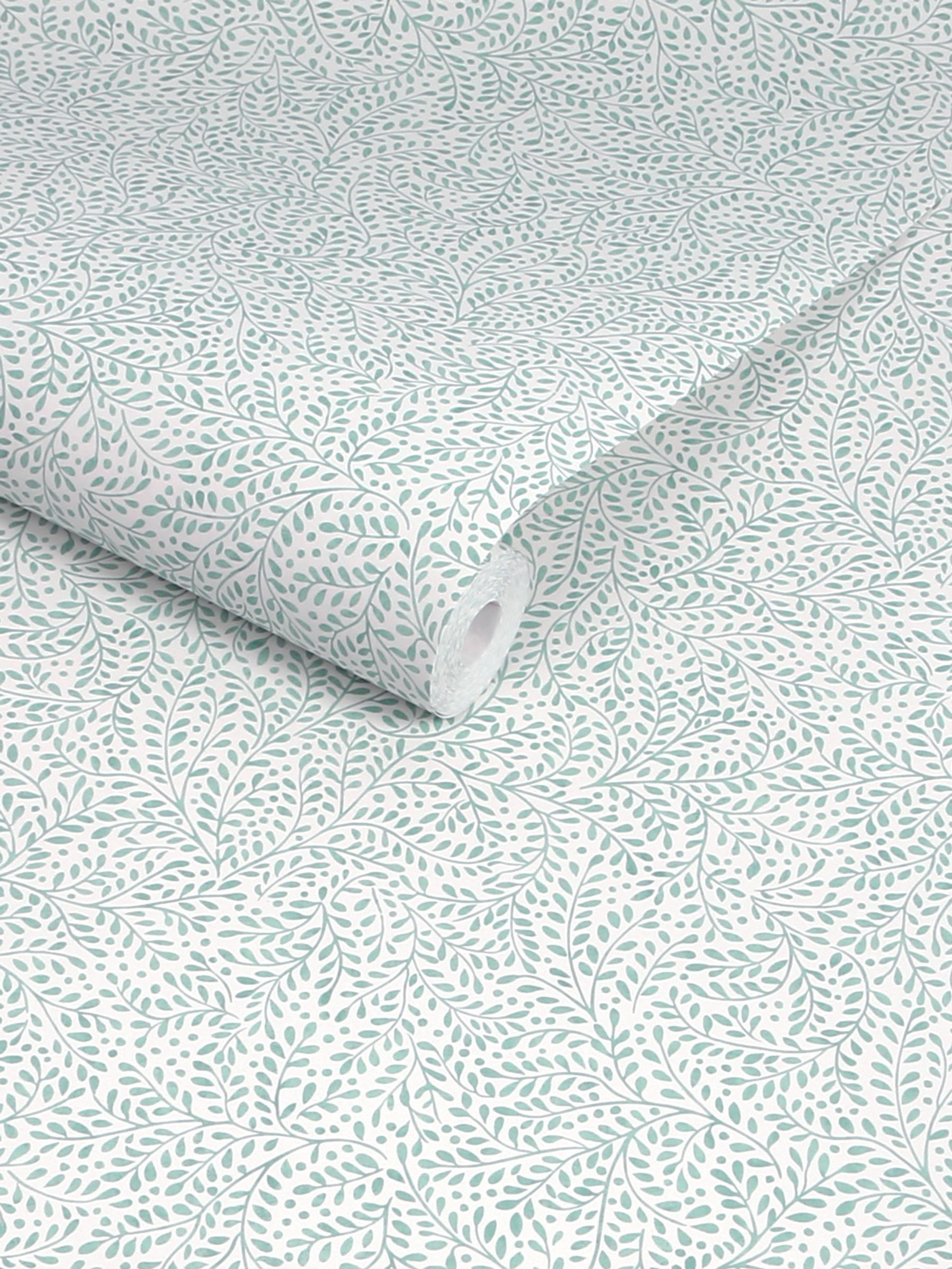 Duck Egg Blue Heritage Stripe 10M Wallpaper - Image 4 of 5