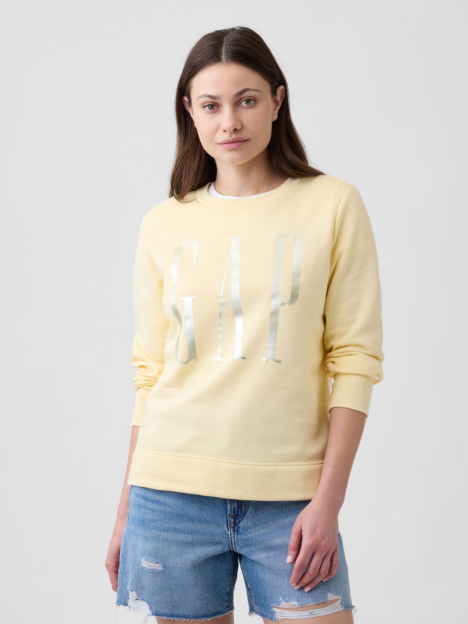 Yellow Relaxed Gap Logo Sweatshirt - Image 1 of 5