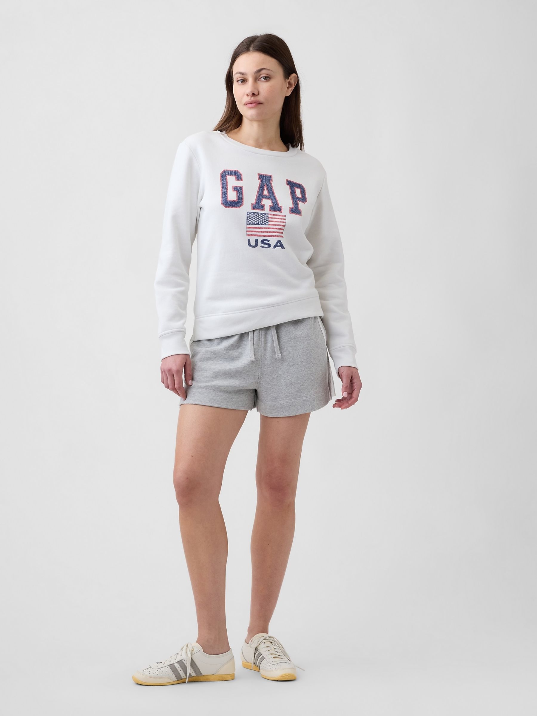 White Relaxed Gap Logo Sweatshirt - Image 3 of 5