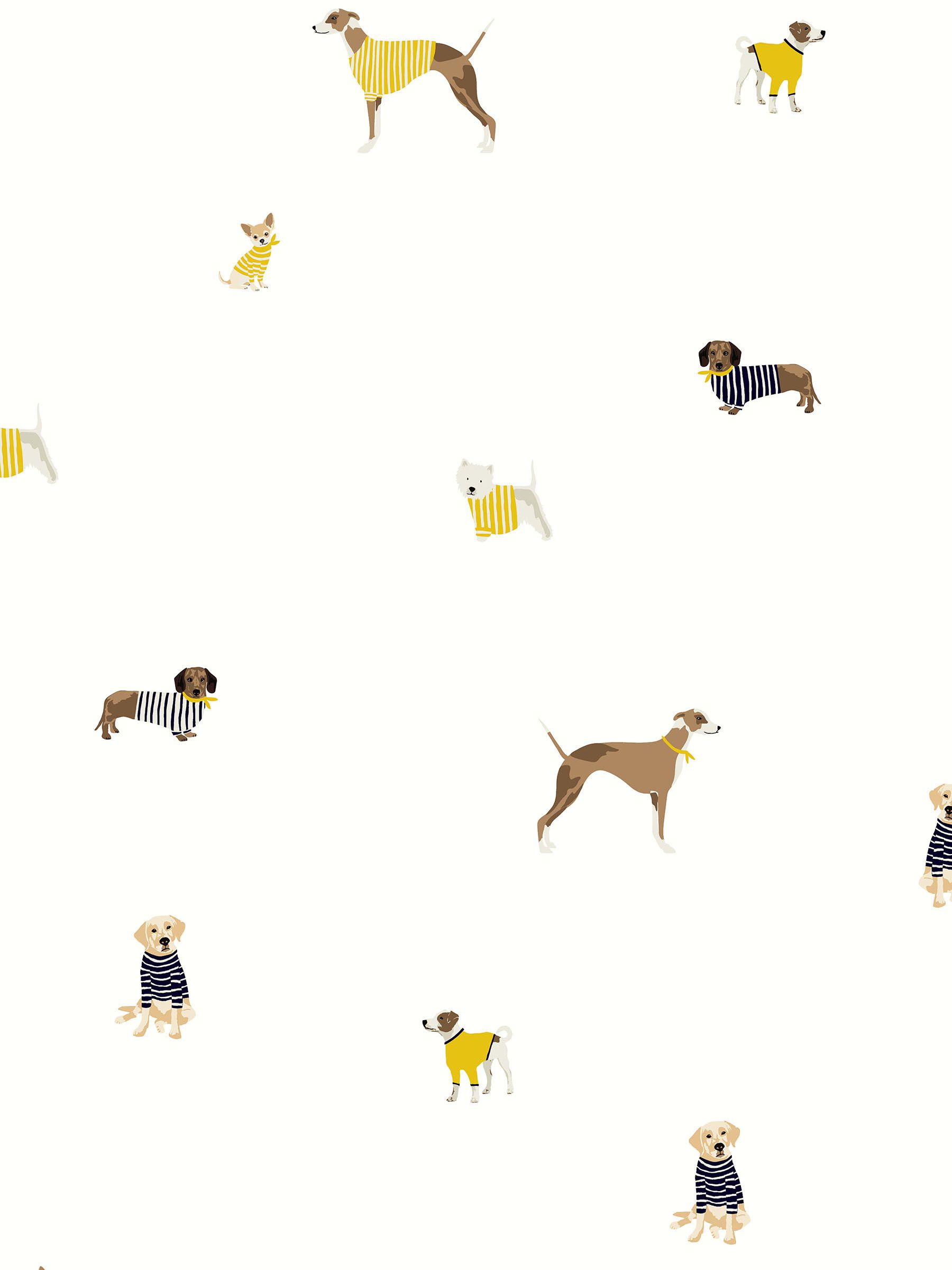 Cream Harbour Dogs Wallpaper - Image 2 of 5