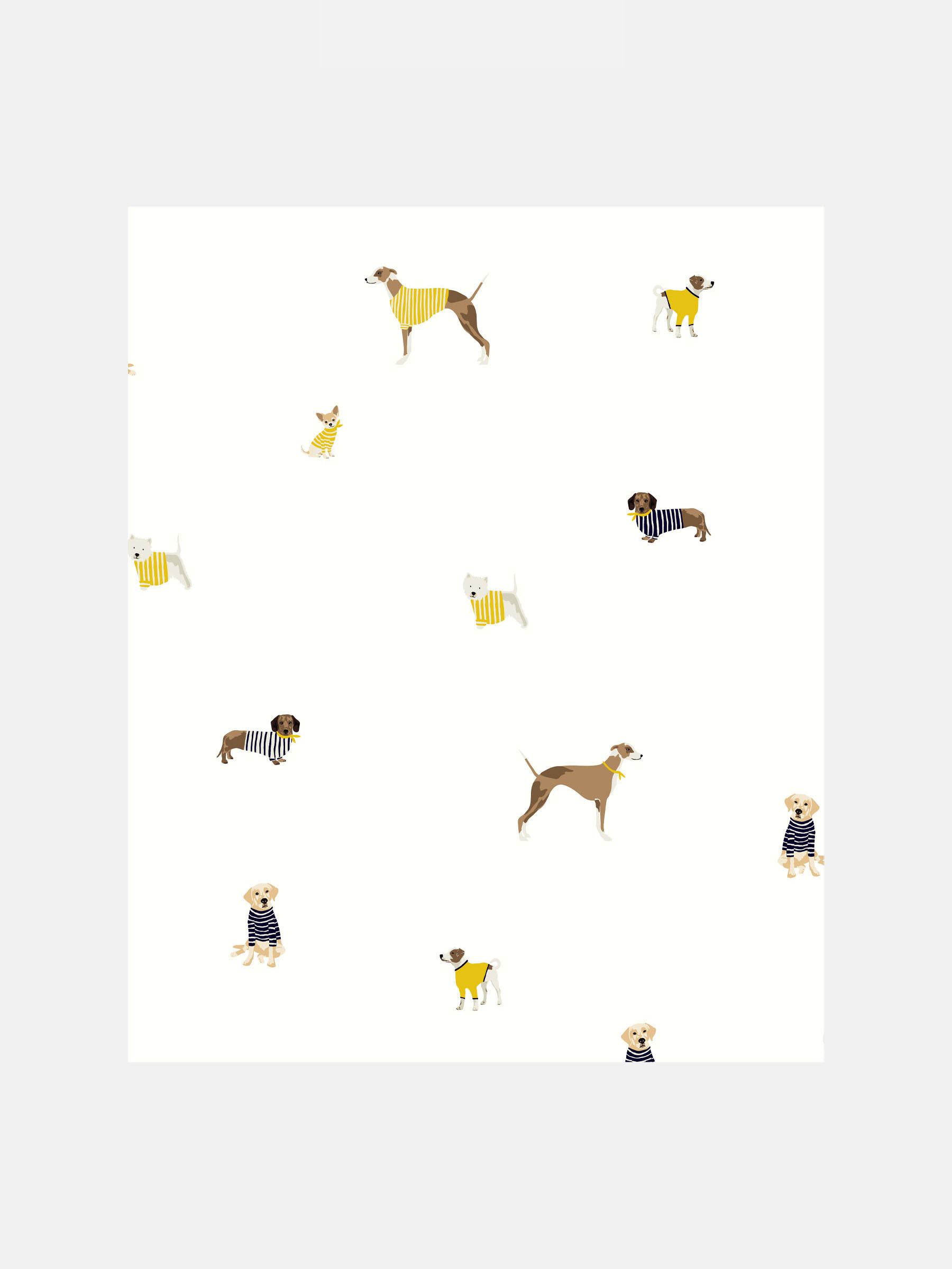 Cream Harbour Dogs Wallpaper - Image 3 of 5