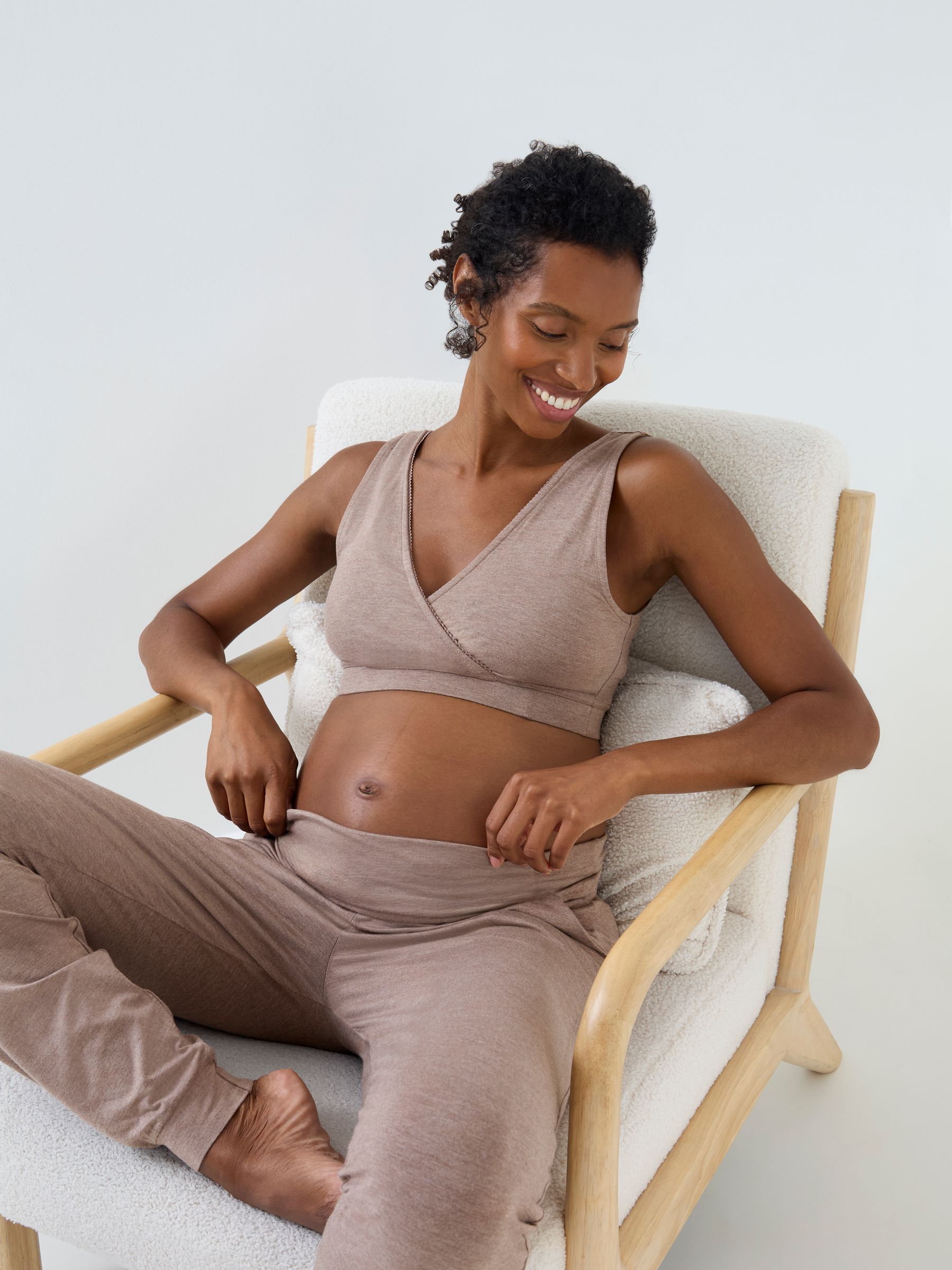 Oatmeal Marl 3-Piece Maternity & Nursing Bundle Set - Image 3 of 5