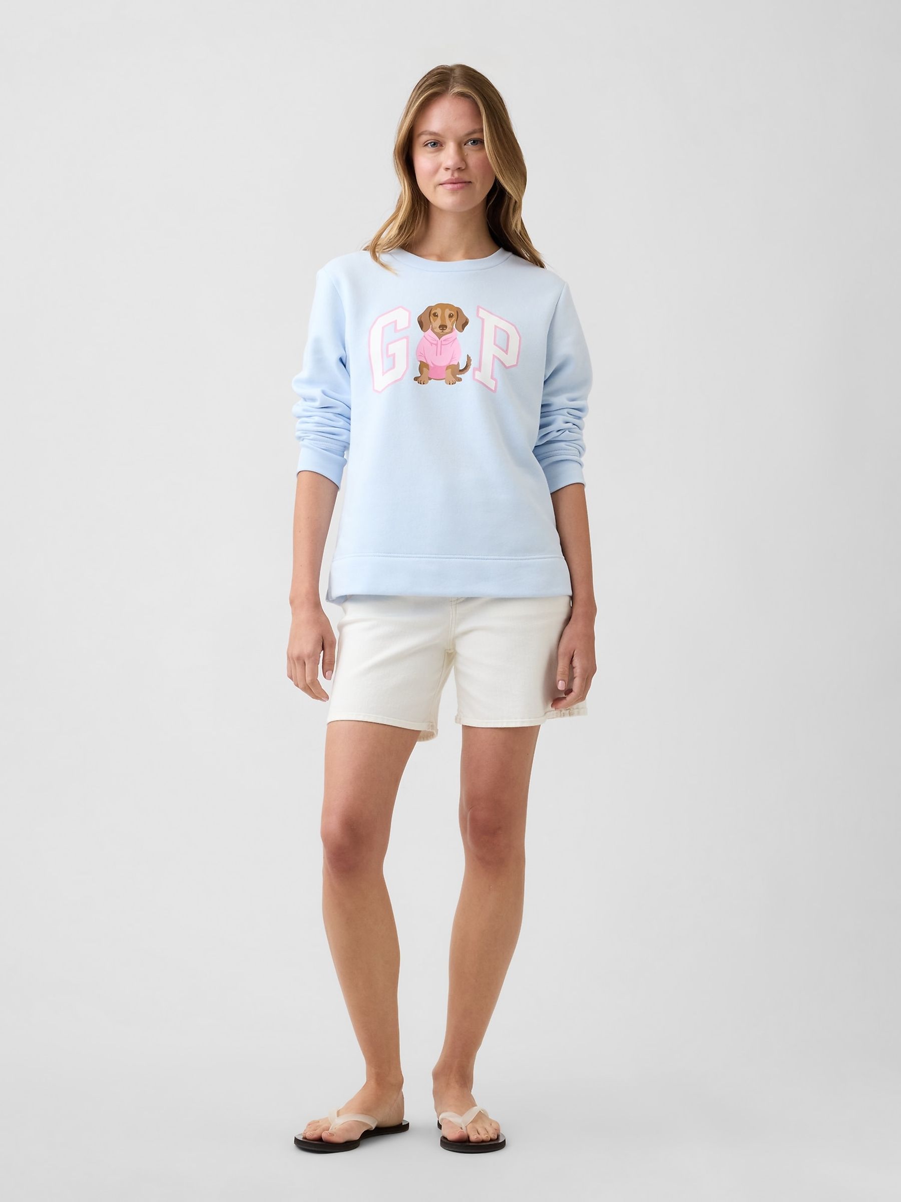 Blue/Pink Relaxed Gap Logo Sweatshirt - Image 3 of 5