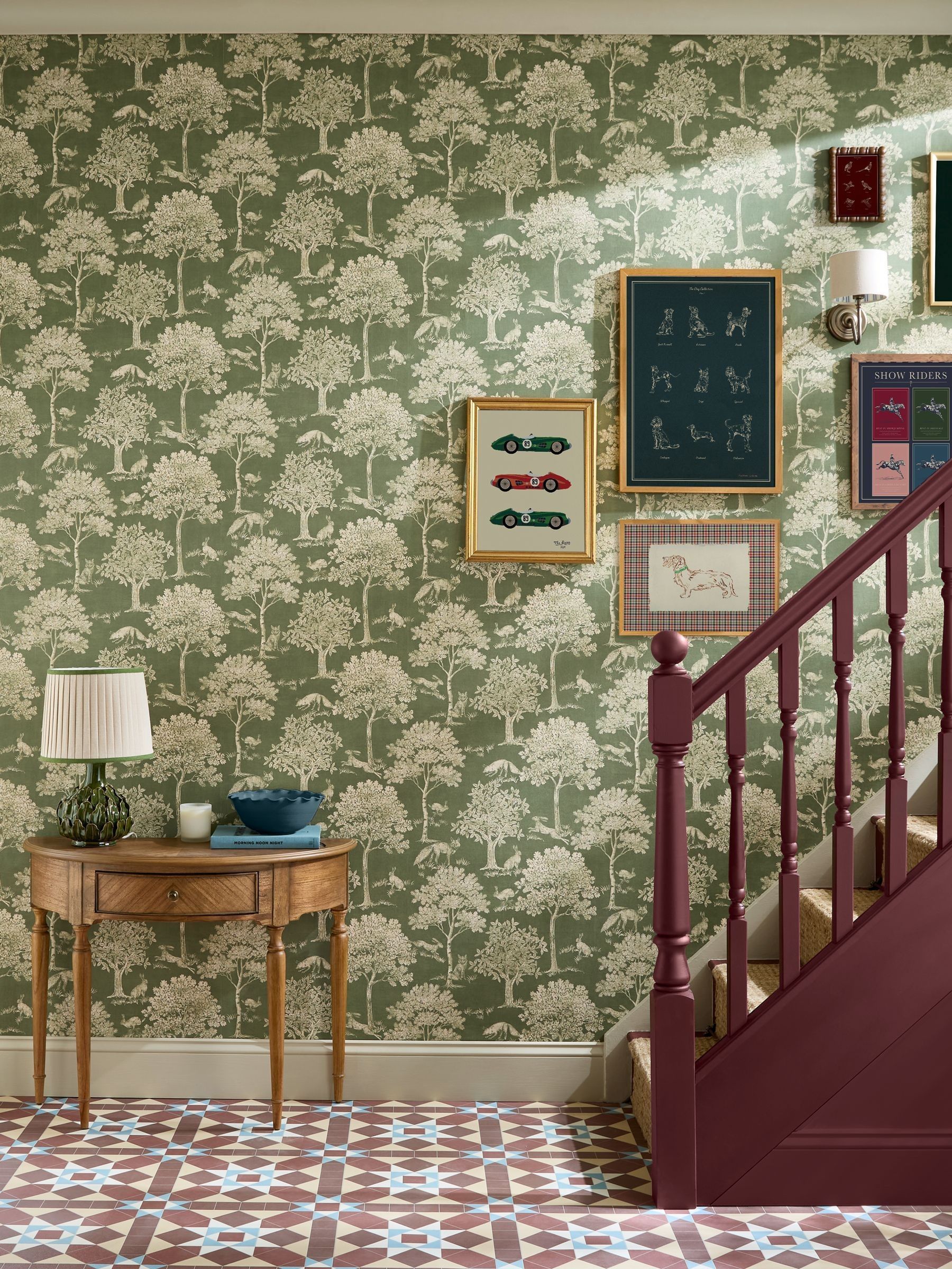 Olive Green Fox and Hare 10M Wallpaper - Image 1 of 5