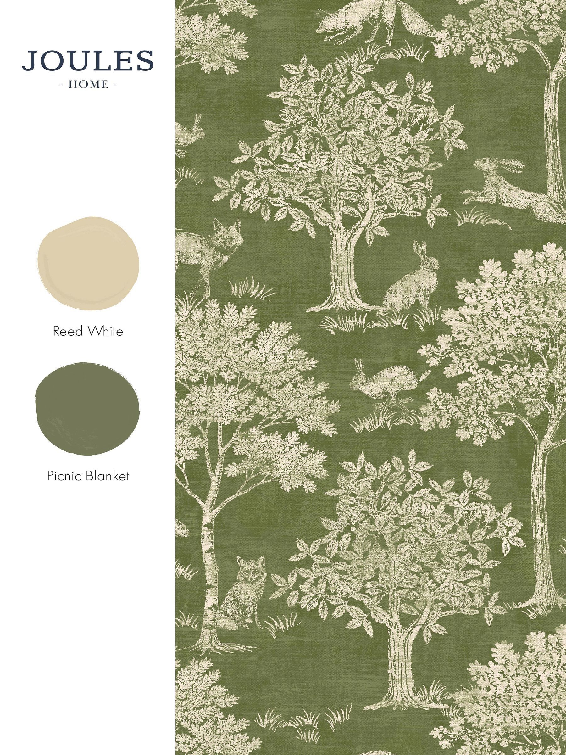 Olive Green Fox and Hare 10M Wallpaper - Image 4 of 5