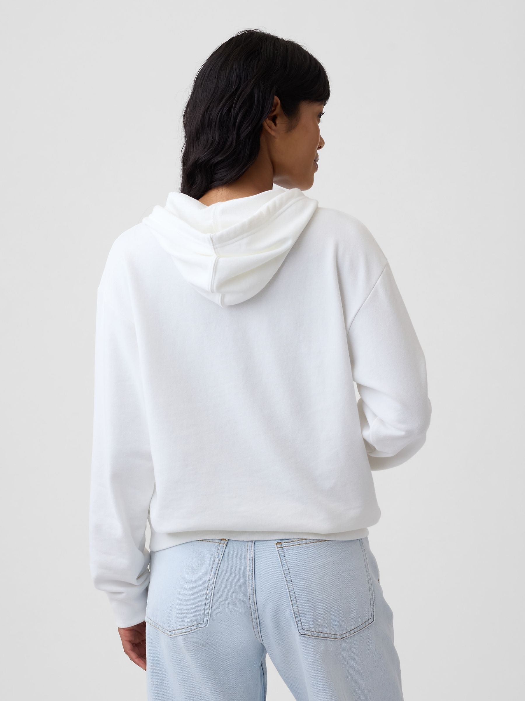 White Iridescent Logo Hoodie - Image 2 of 4