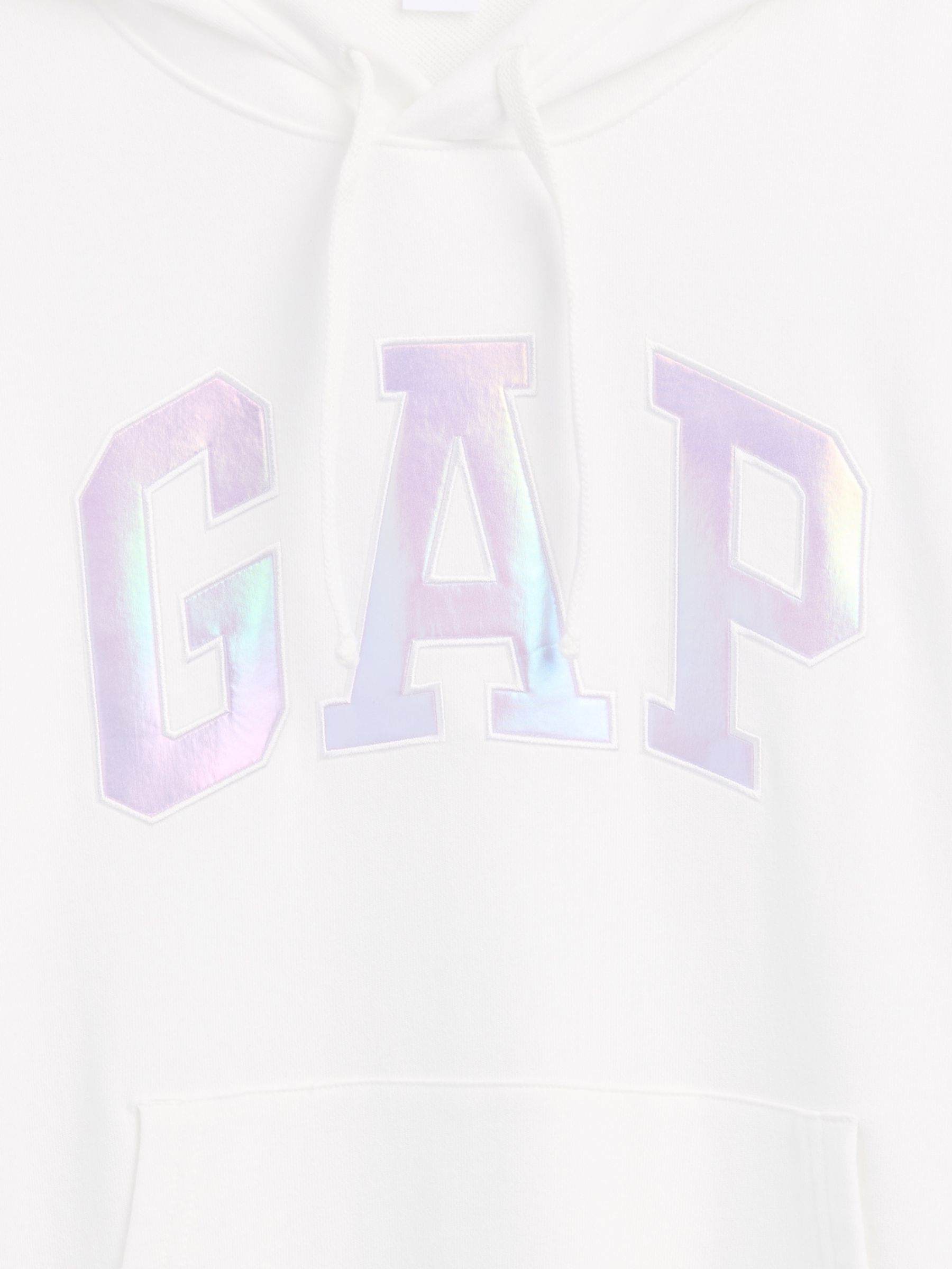 White Iridescent Logo Hoodie - Image 4 of 4