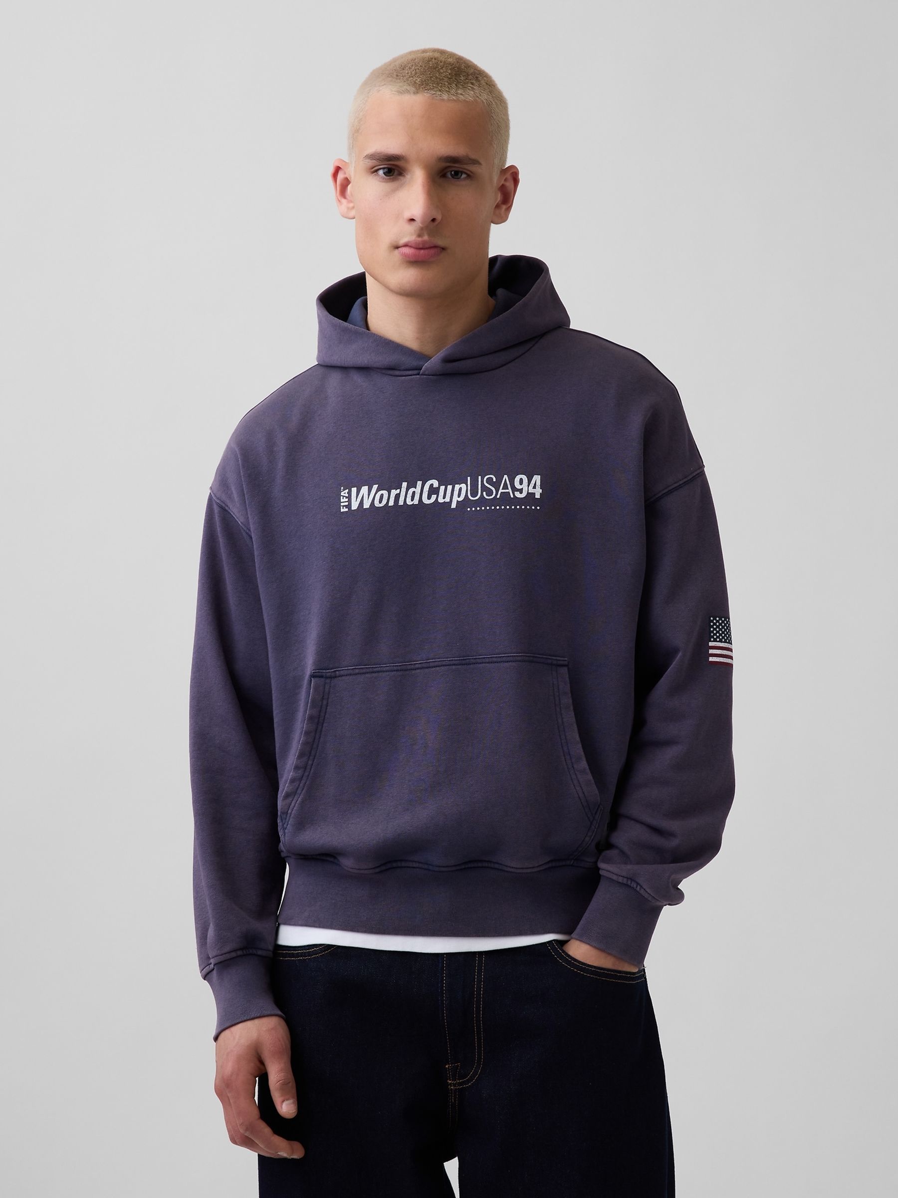 Navy USA FIFA WORLD CUP™ Vintage Soft Oversized Hoodie - Image 1 of 5