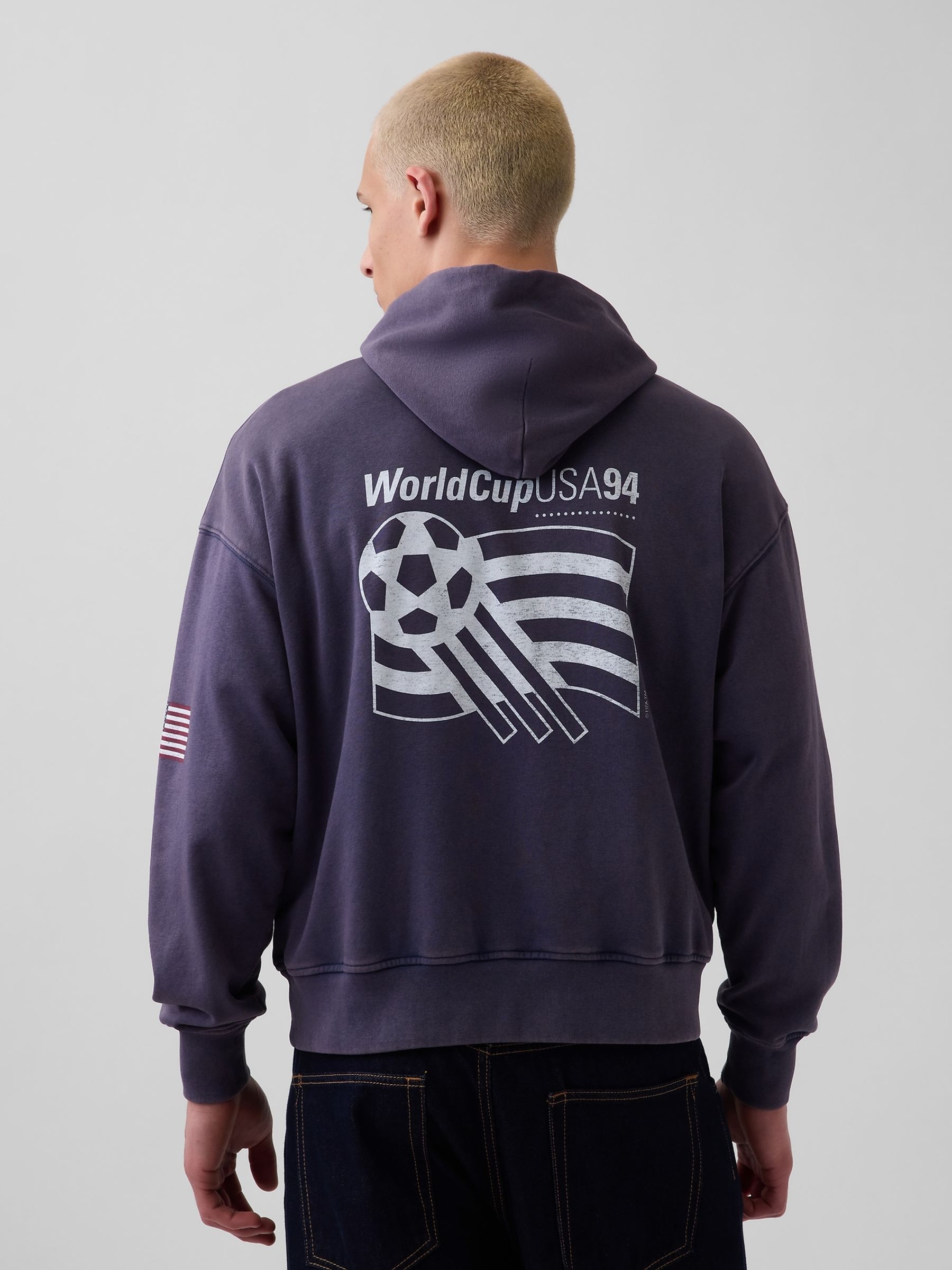 Navy USA FIFA WORLD CUP™ Vintage Soft Oversized Hoodie - Image 2 of 5