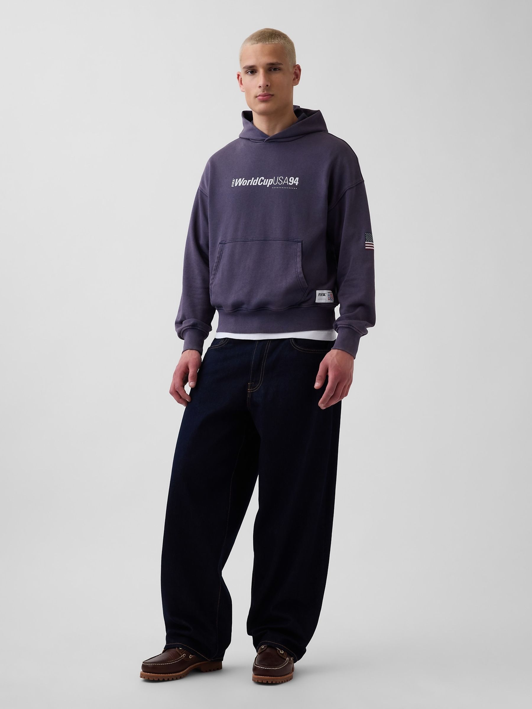Navy USA FIFA WORLD CUP™ Vintage Soft Oversized Hoodie - Image 3 of 5