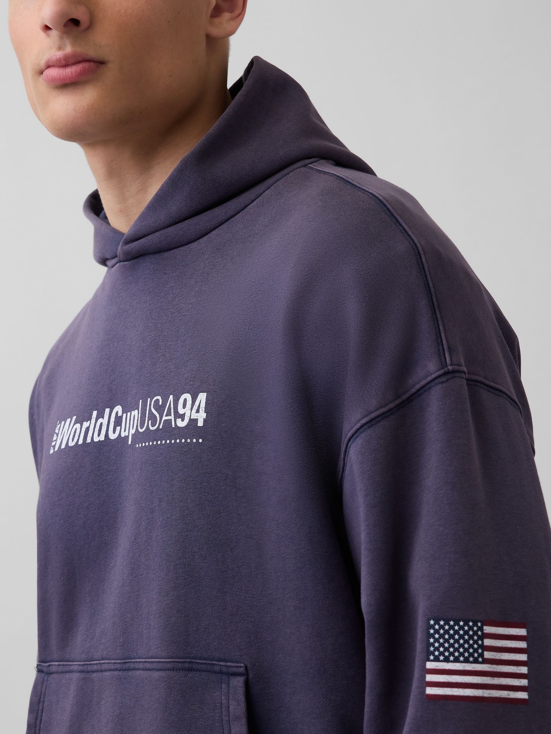 Navy USA FIFA WORLD CUP™ Vintage Soft Oversized Hoodie - Image 4 of 5