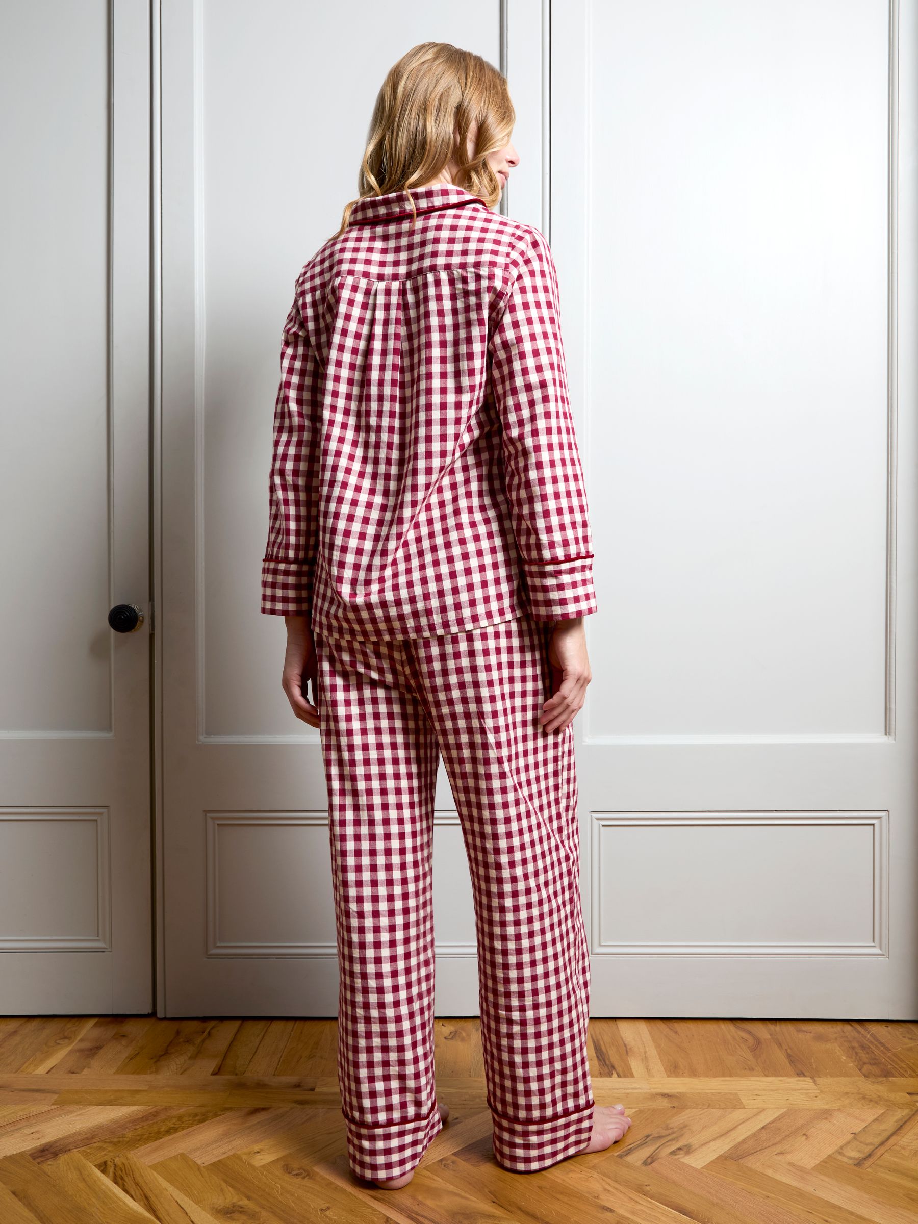 Red Gingham Women's Christmas Pyjamas - Image 3 of 4