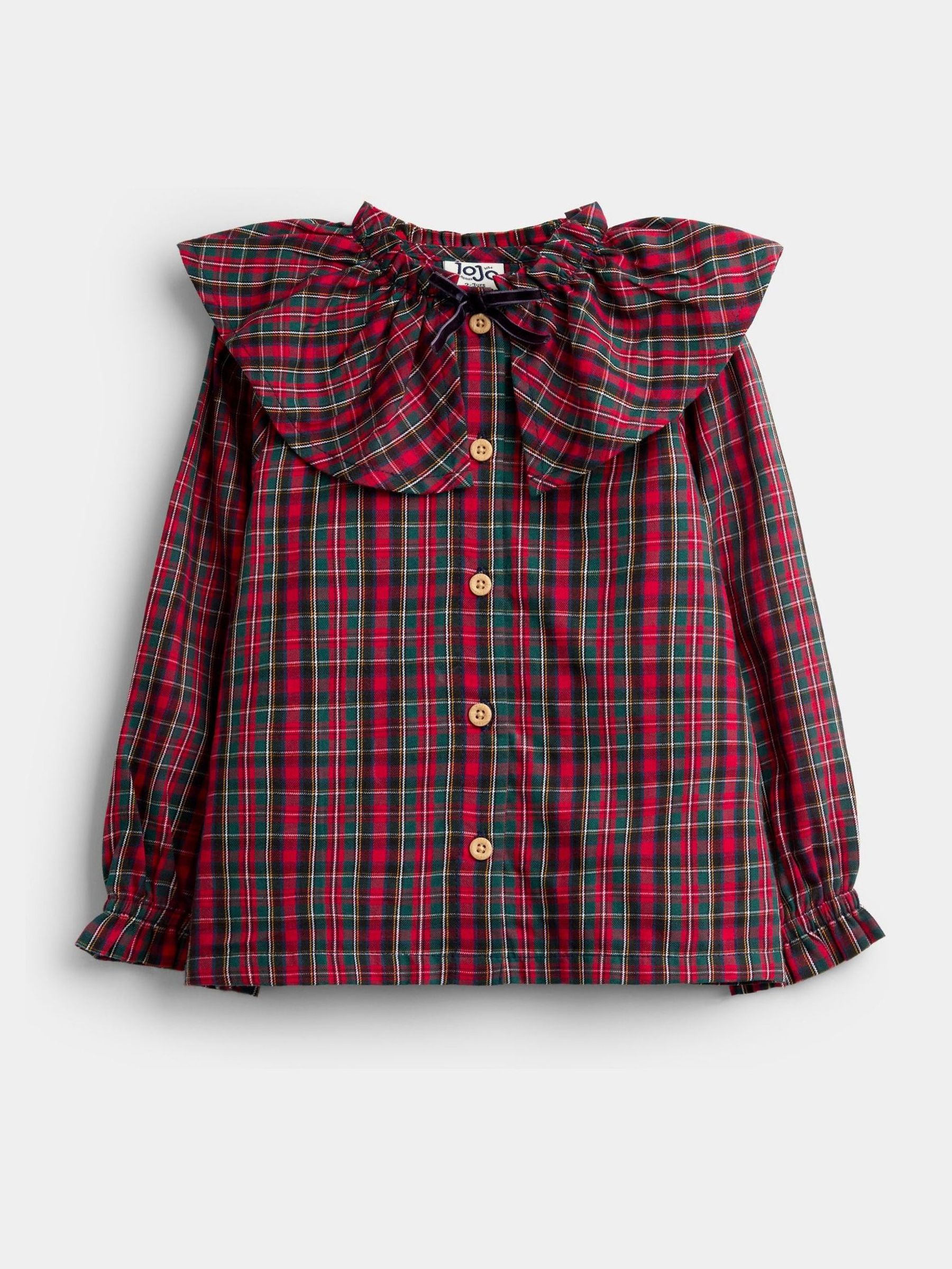 Red Tartan Check Collared Blouse & Cord Skirt Set - Image 2 of 7