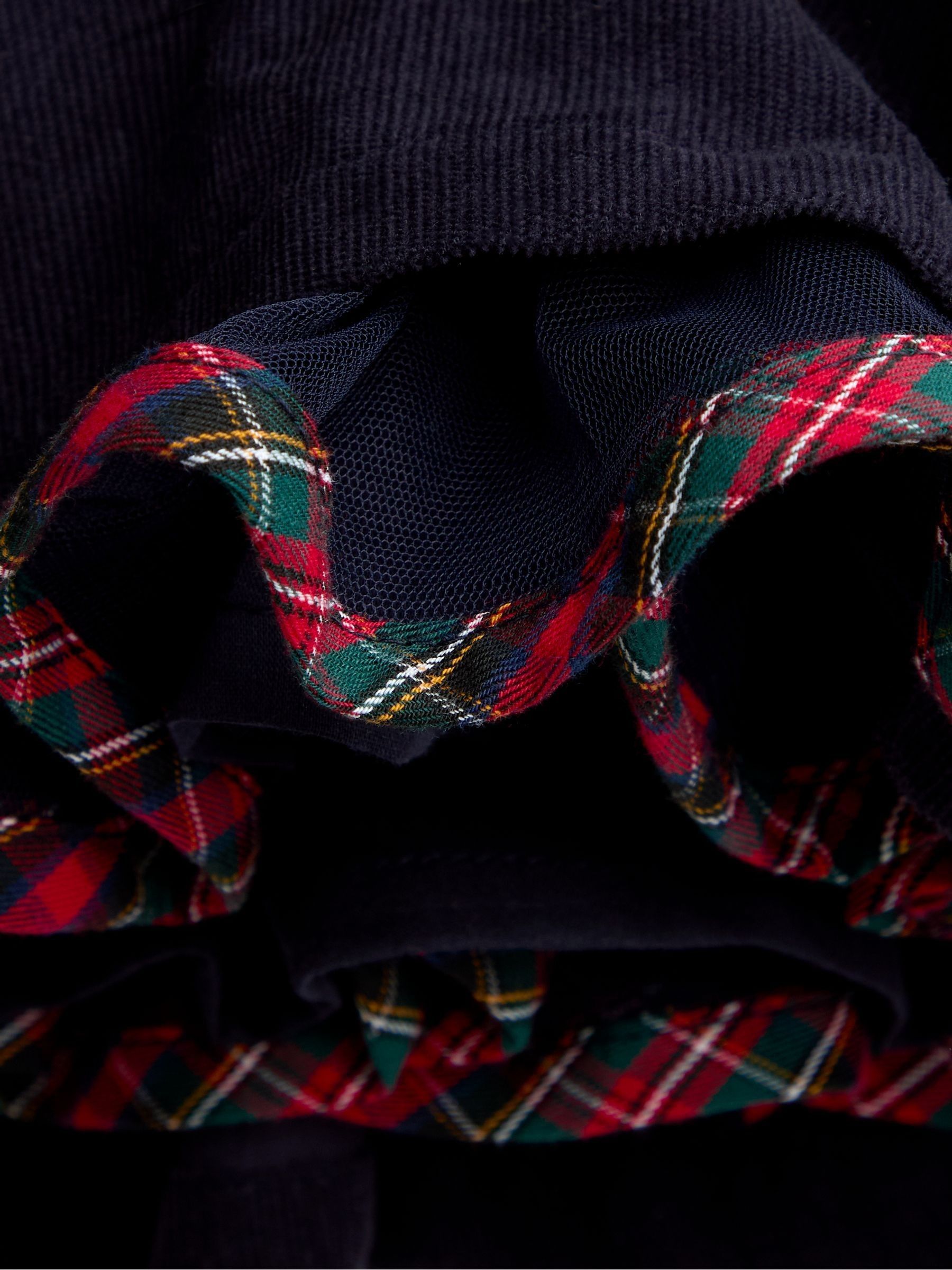 Red Tartan Check Collared Blouse & Cord Skirt Set - Image 7 of 7