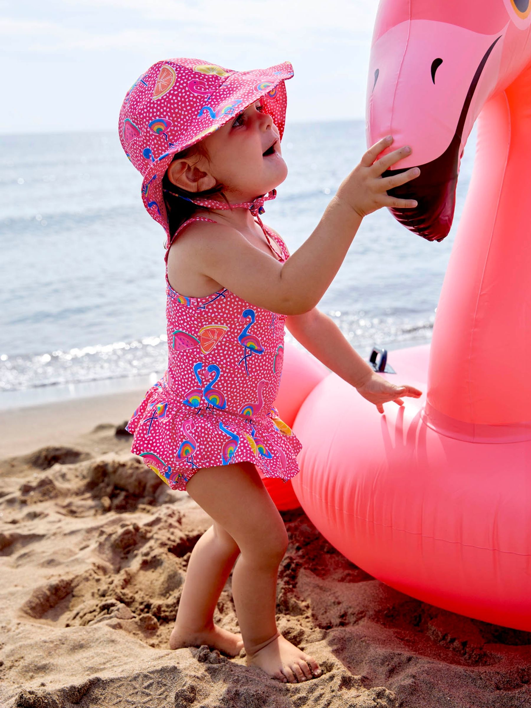 Pink Flamingo Swimsuit with Integral Nappy - Image 2 of 6
