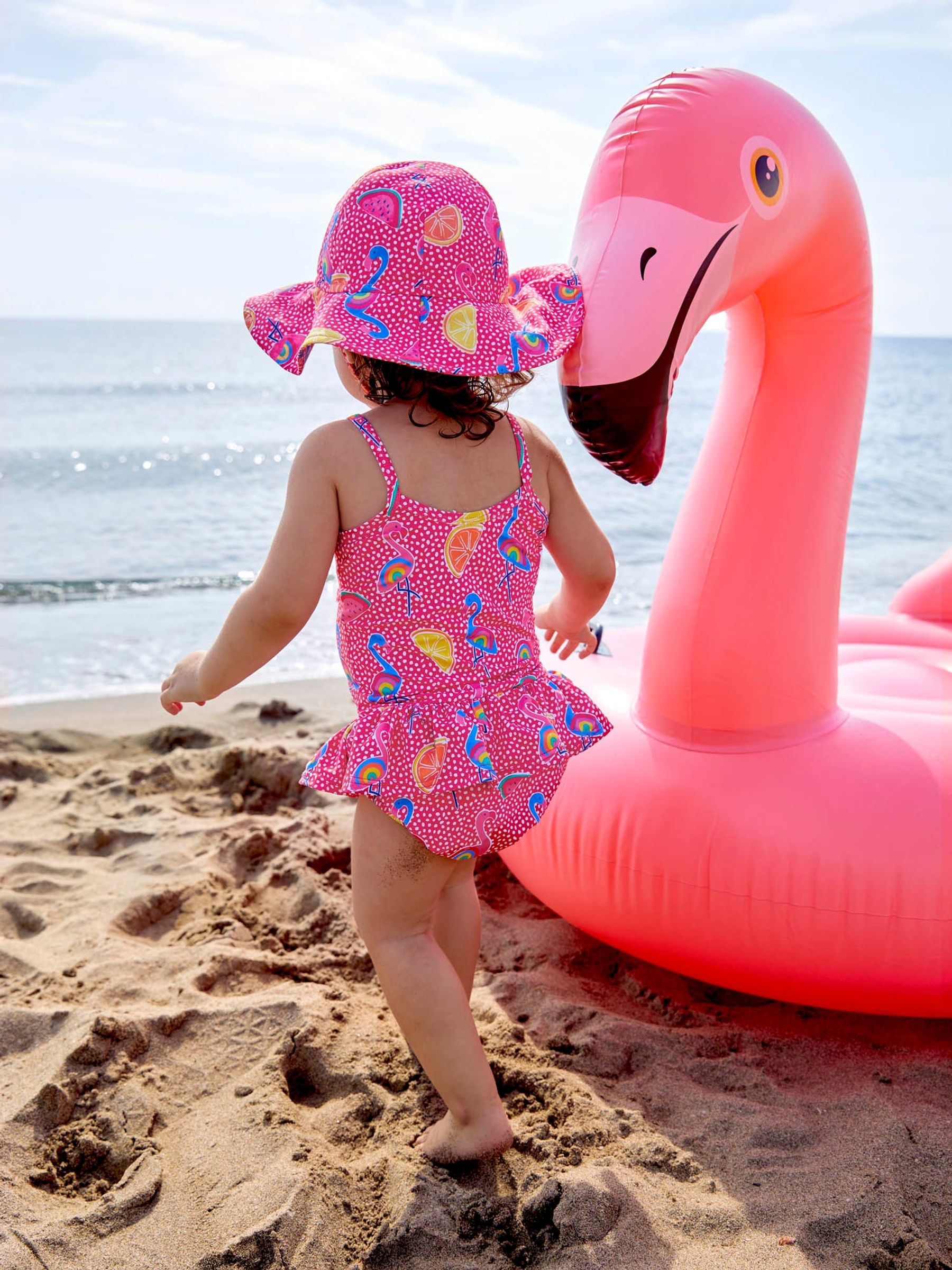 Pink Flamingo Swimsuit with Integral Nappy - Image 4 of 6
