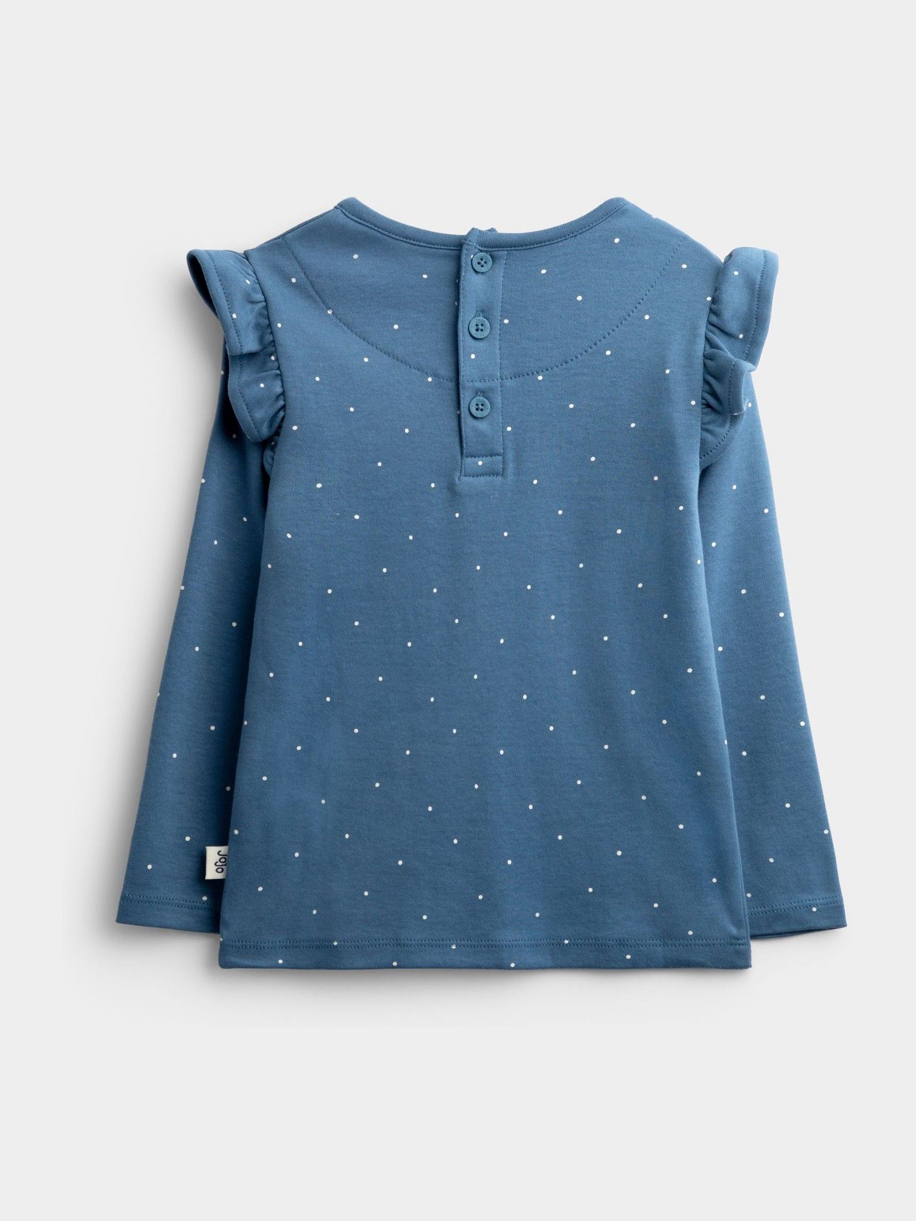 Light Blue Heart Floral 3-Pack Frill Shoulder Tops - Image 6 of 10