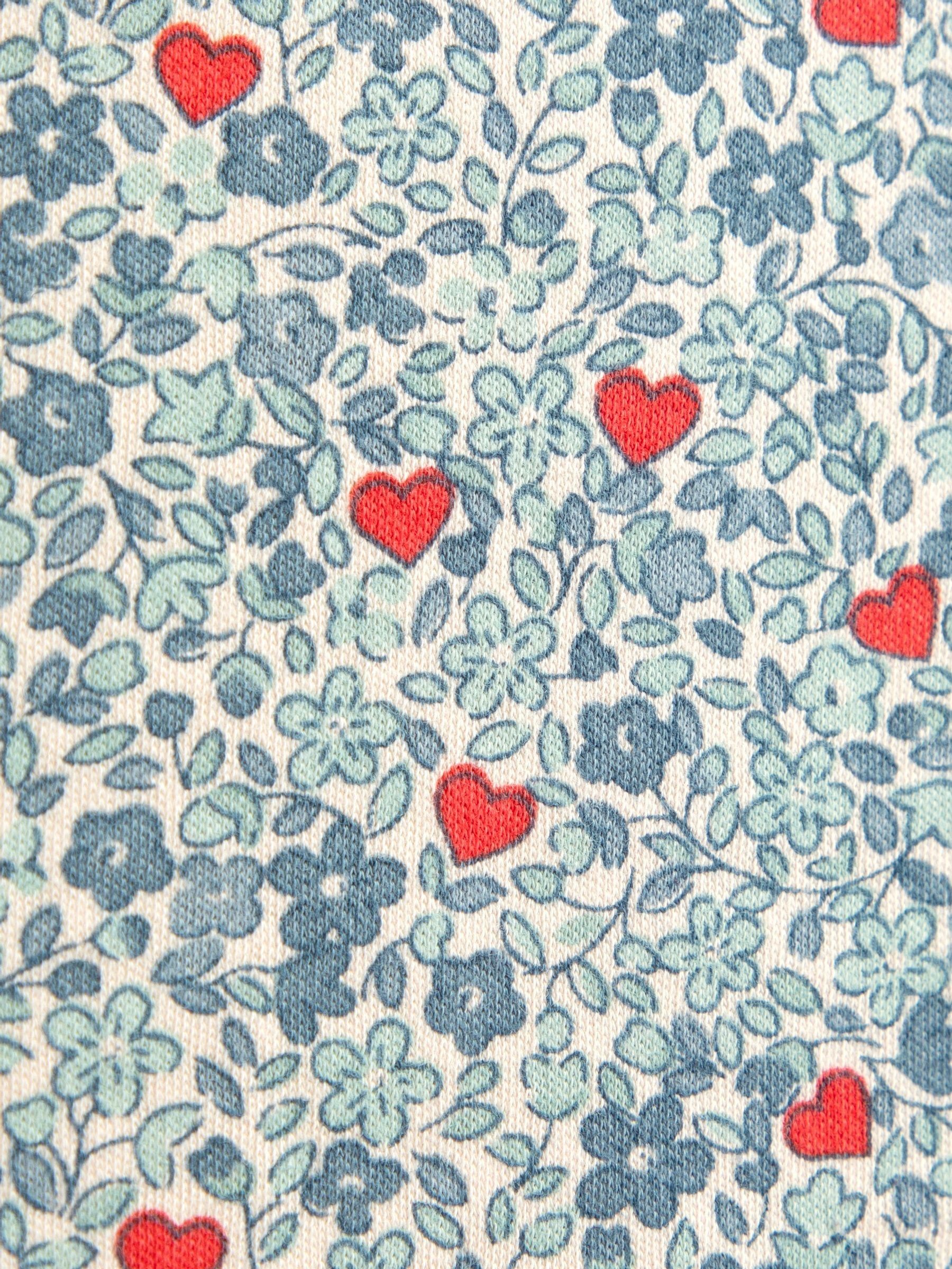 Light Blue Heart Floral 3-Pack Frill Shoulder Tops - Image 8 of 10