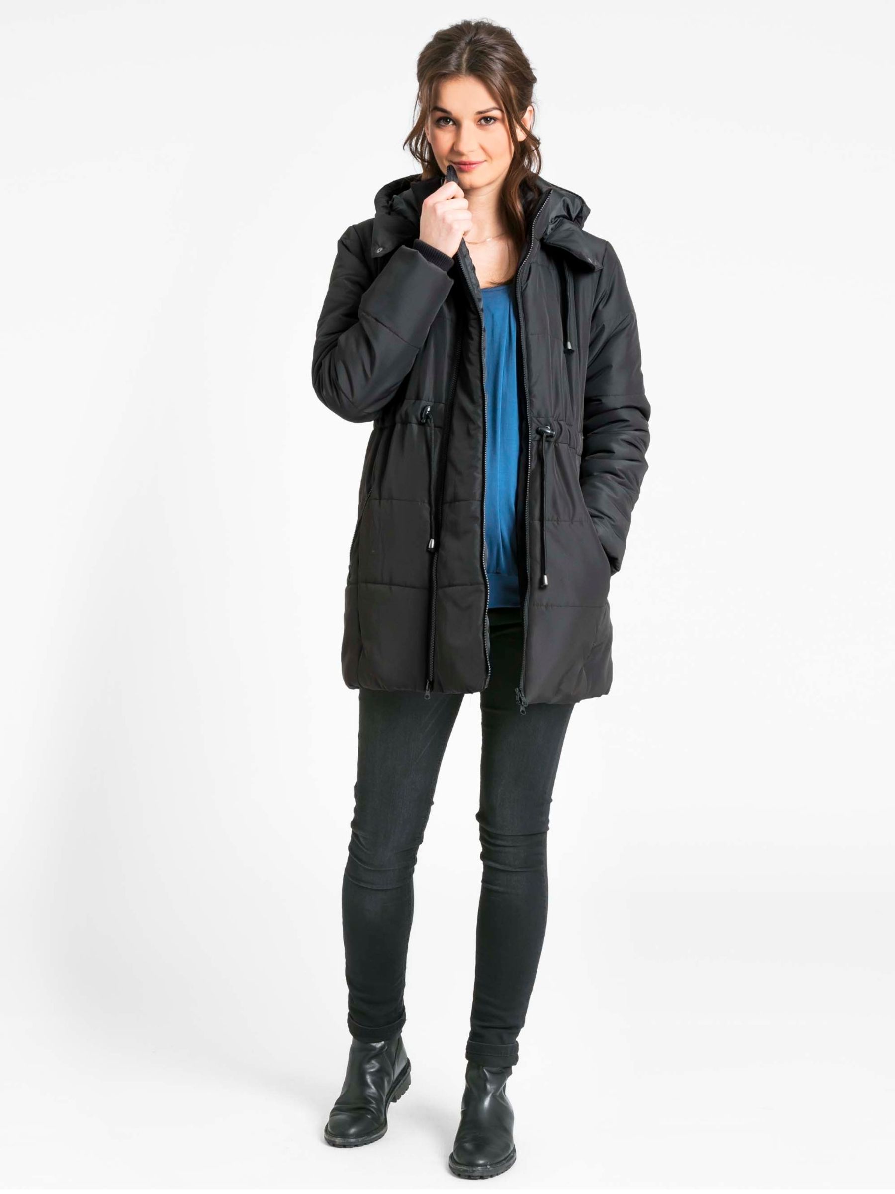 Black 2-in-1 Padded Maternity Jacket - Image 1 of 3
