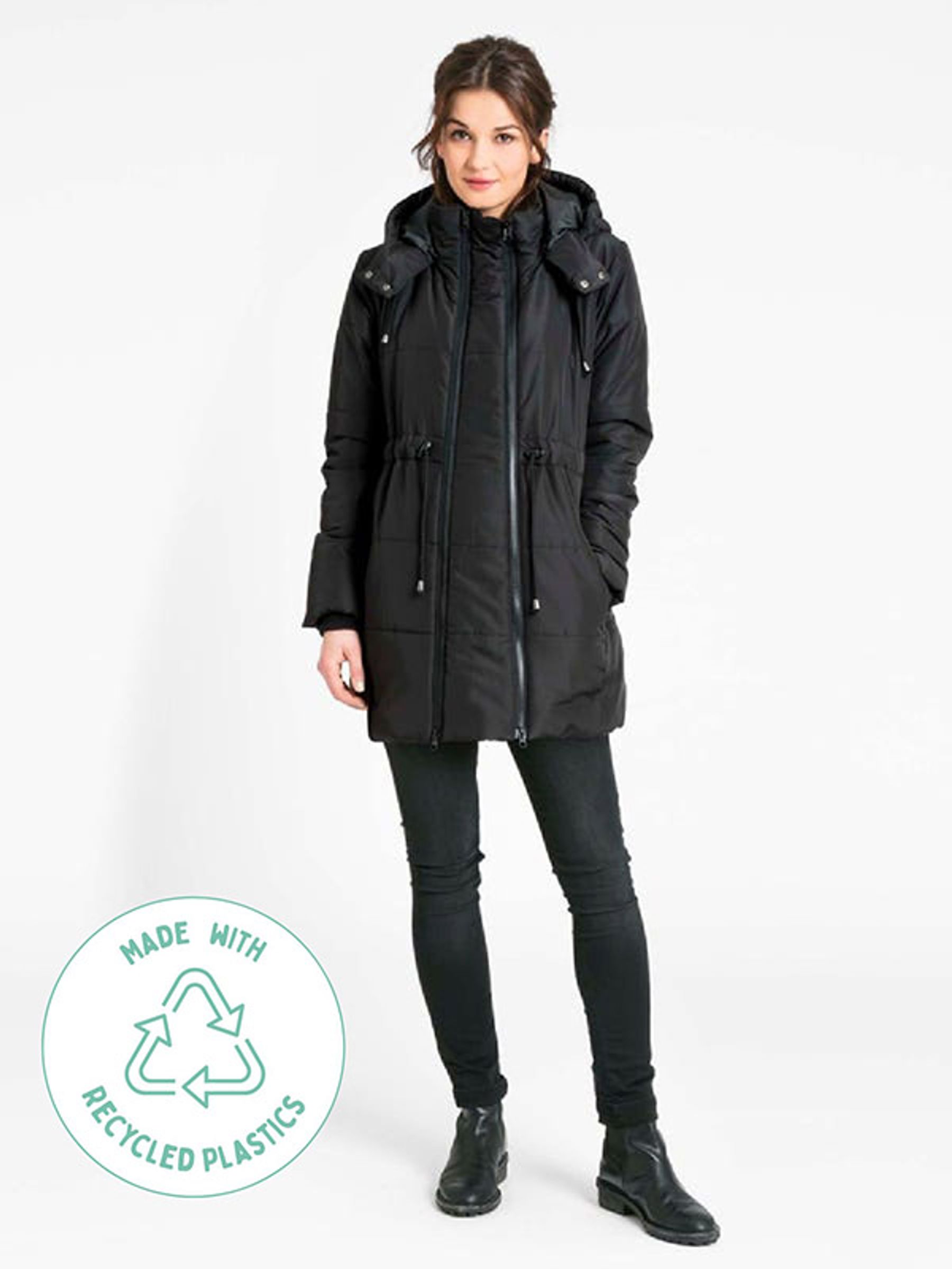 Black 2-in-1 Padded Maternity Jacket - Image 2 of 3