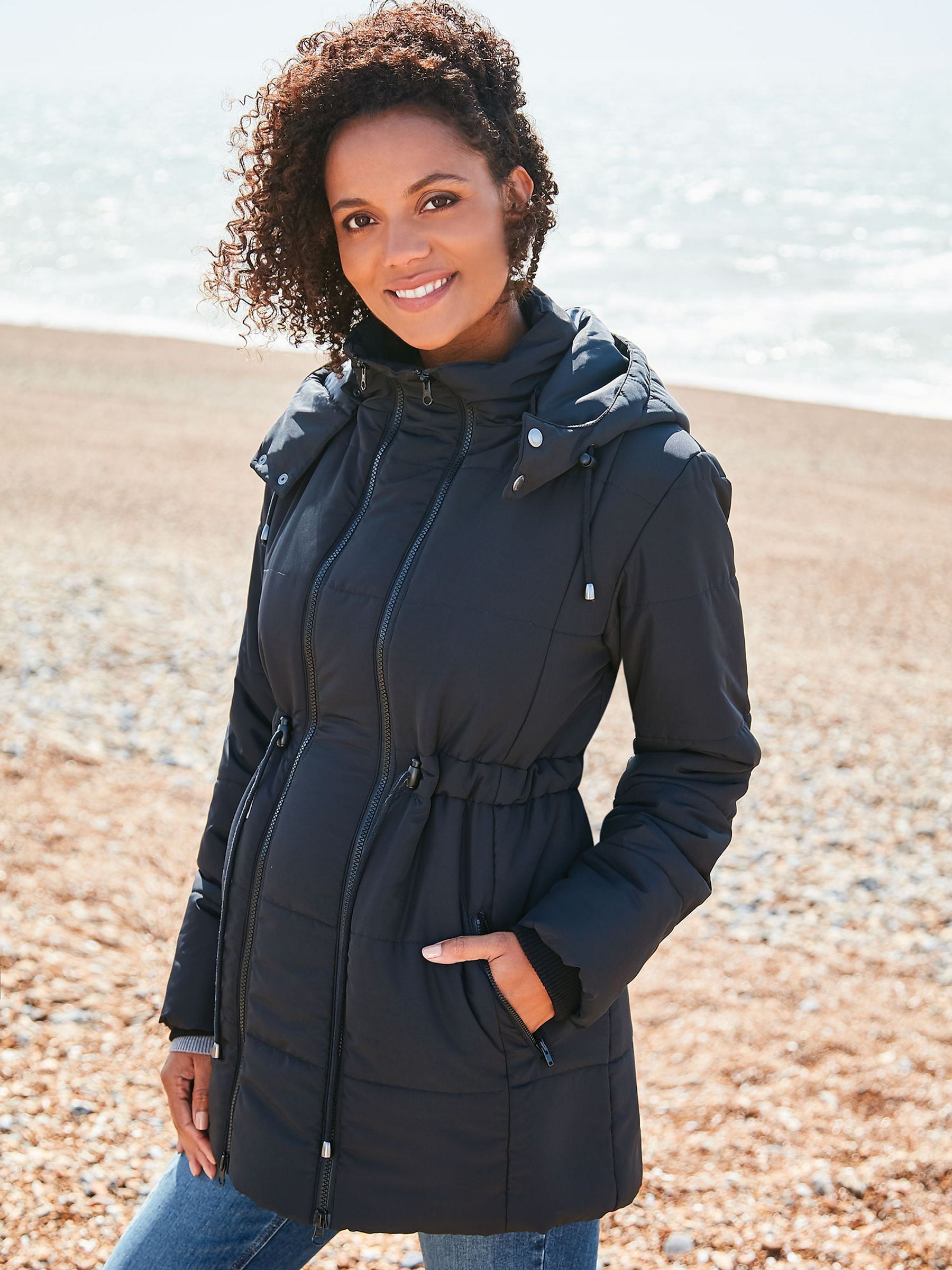 Black 2-in-1 Padded Maternity Jacket - Image 3 of 3