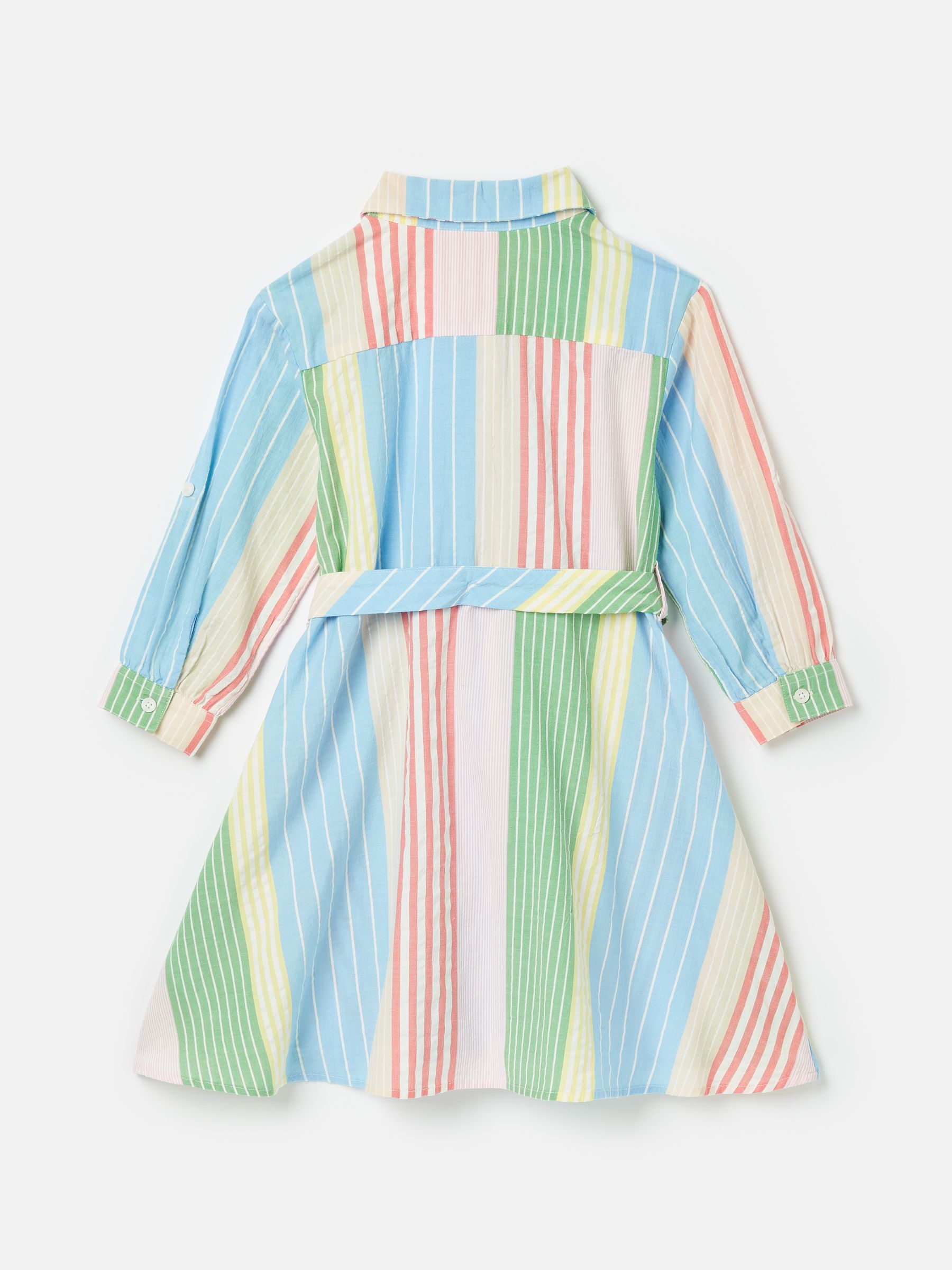 Girls' Summertime Multi Stripe Woven Shirt Dress - Image 2 of 6