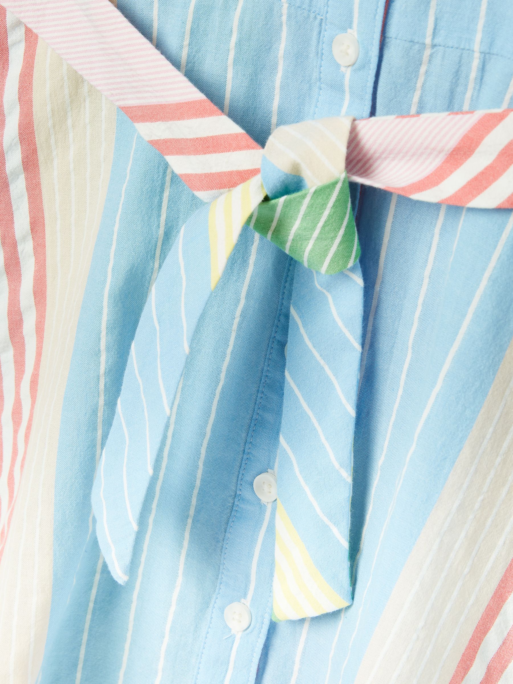 Girls' Summertime Multi Stripe Woven Shirt Dress - Image 5 of 6