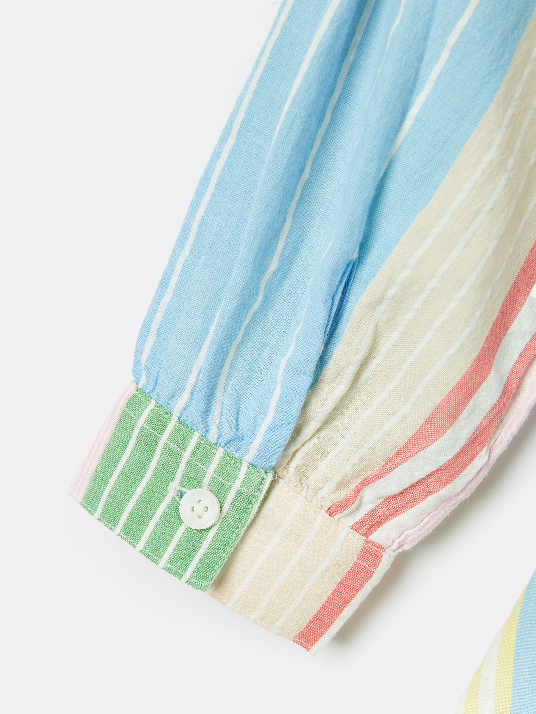 Girls' Summertime Multi Stripe Woven Shirt Dress - Image 6 of 6